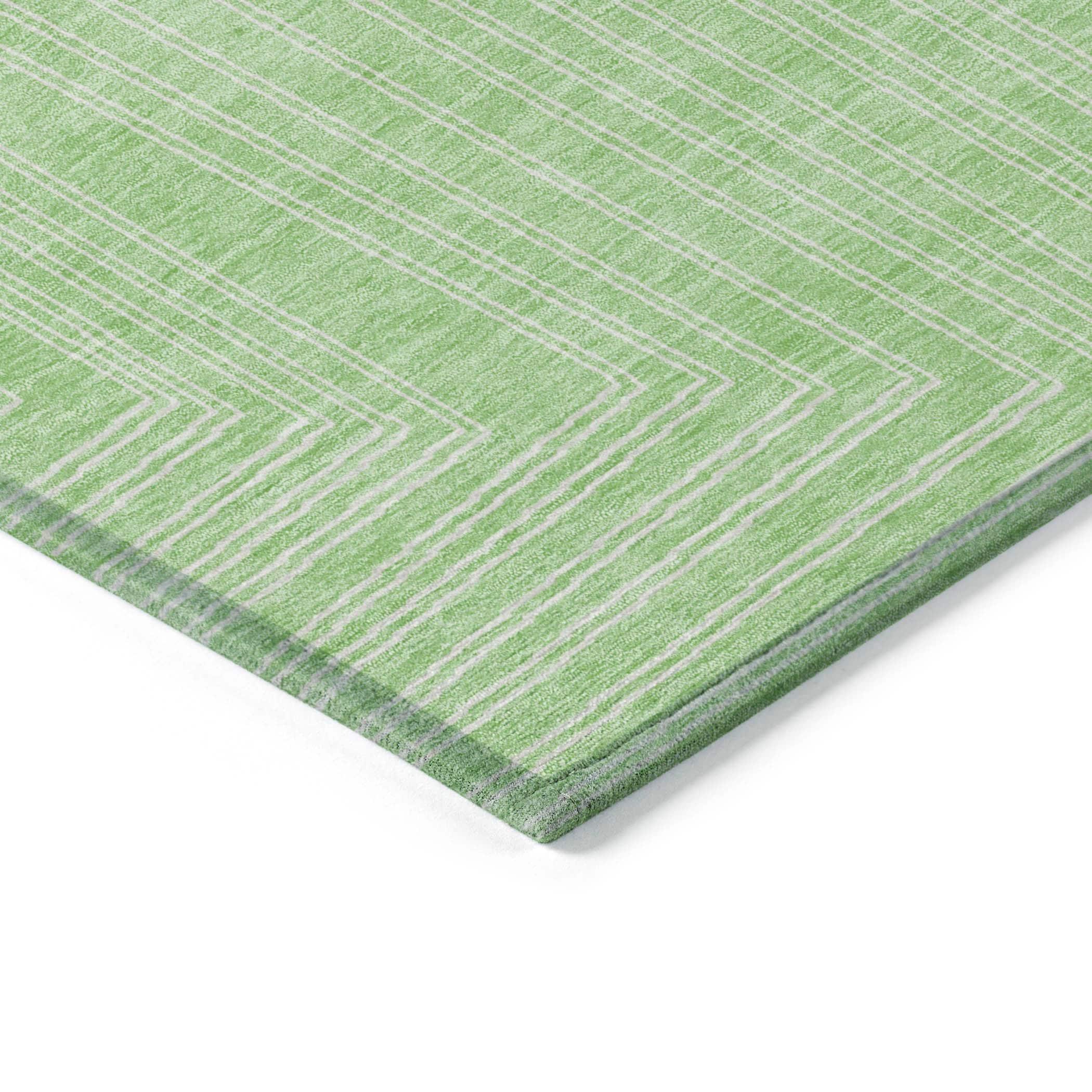 Addison Rugs Chantille Indoor/Outdoor Transitional Geometric, Abstract Mint Washable Rectangle Rug, 2'6" x 3'10"