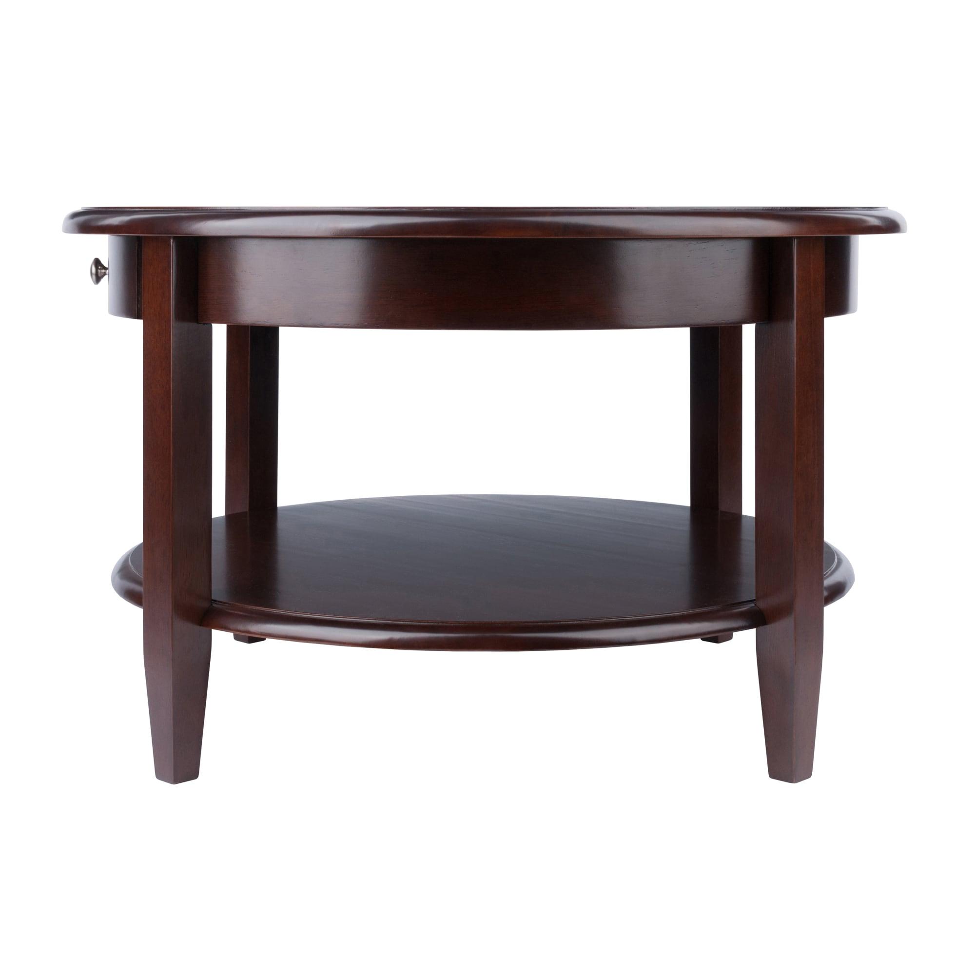 Winsome Wood Concord Round Coffee Table, Walnut Finish