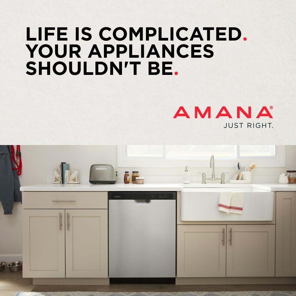 Amana ADB1400AMS Lavavajillas Empotrado con Mando Delantero, 59 dB