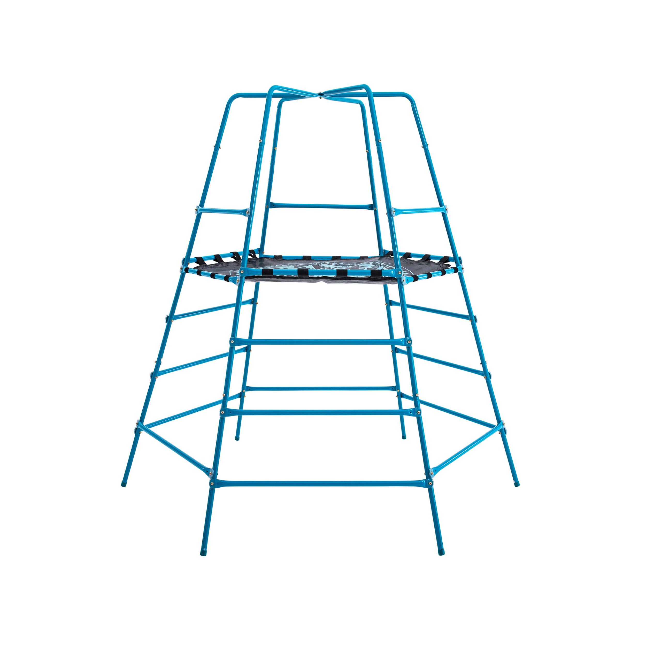 TP Active Fun Explorer Metal Climbing Set Jungle Gym with Platform and Tent, Blue