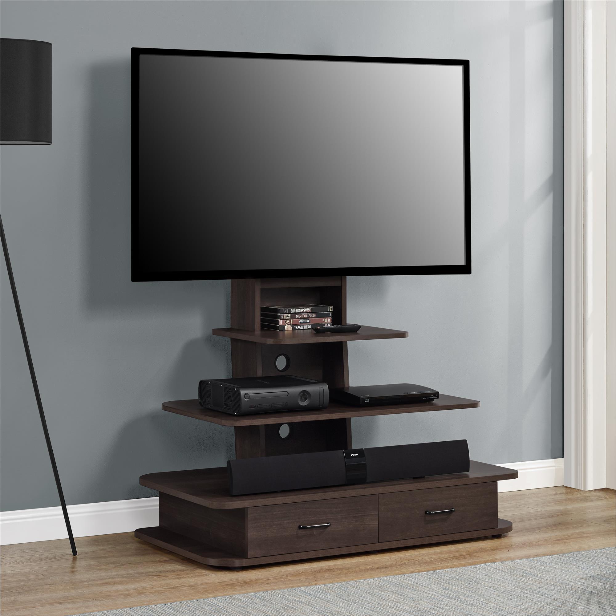 Galaxy TV Stand with Mount and Drawers for TVs up to 70", Espresso