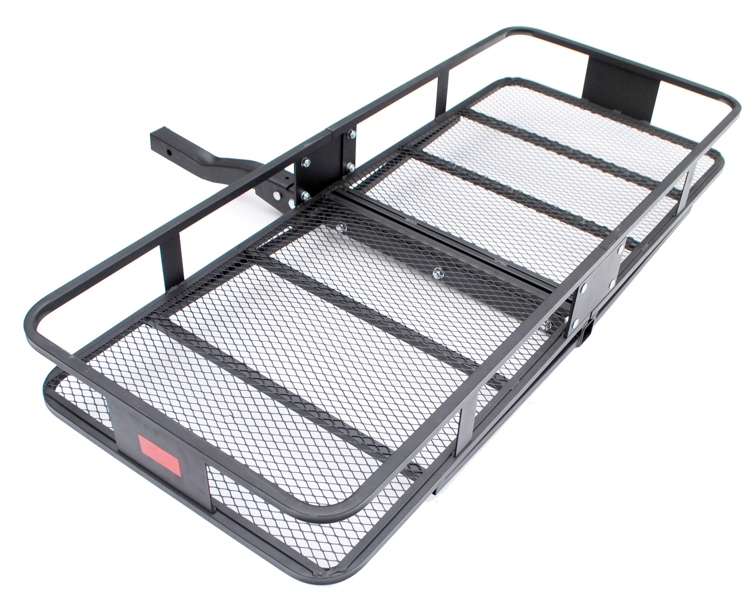 ROCKLAND Rockland 60 x 24-Inch Hitch Cargo Carrier 60-in L x 24-in W x 6-in H Steel Hitch Cargo basket