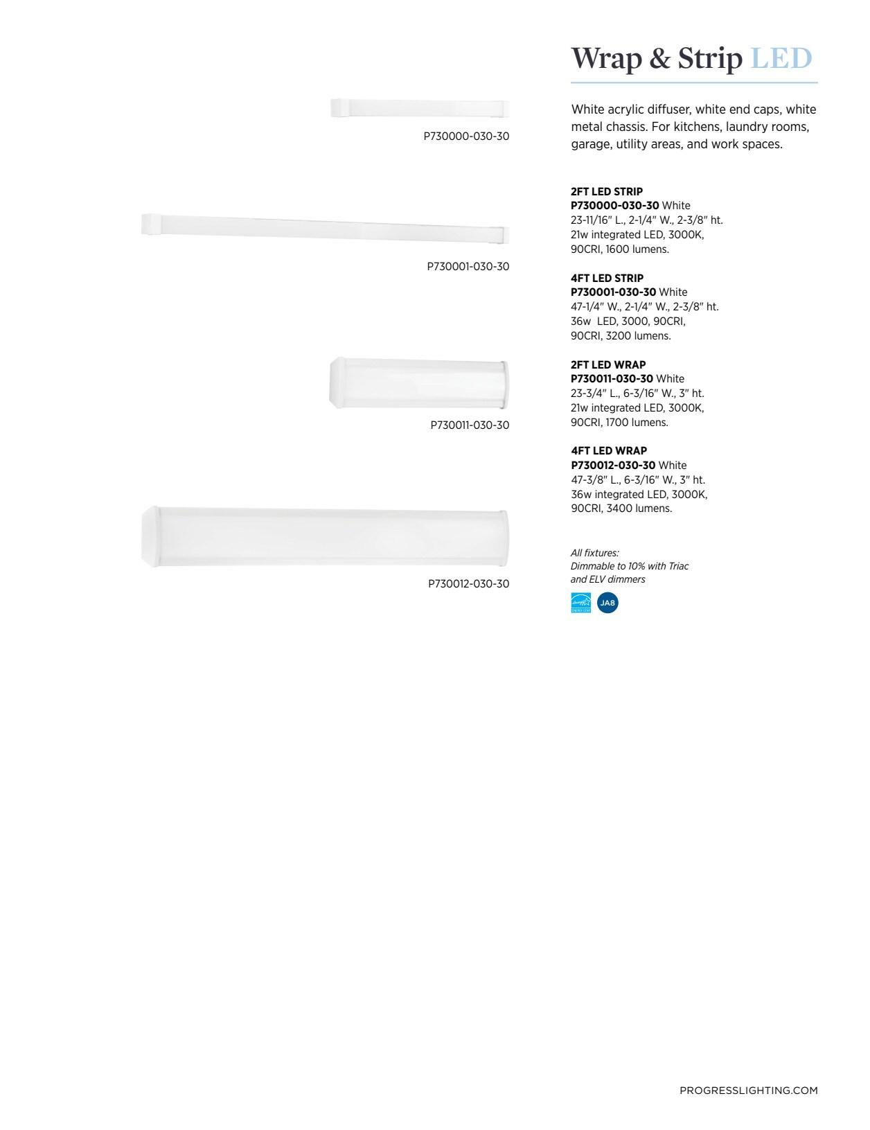 P730000-030-30-Progress Lighting-LED Strips - 23.661 Inch Width - 1 Light - Line Voltage - Damp Rated