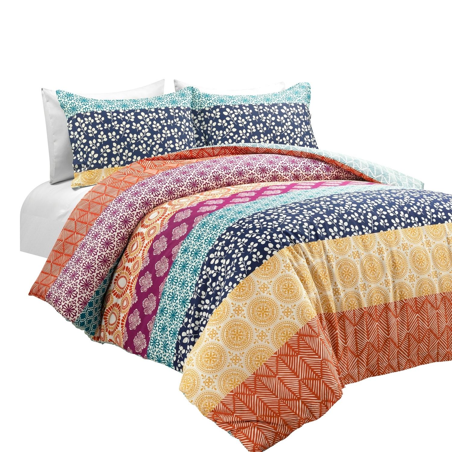 Lush Decor Lucymae 100% Cotton Duvet Cover Set