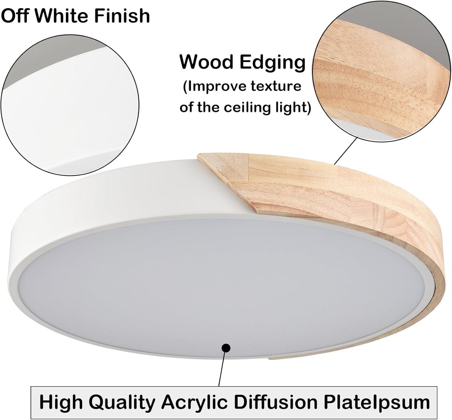 Modern White Flush Mount LED Ceiling Light Fixture