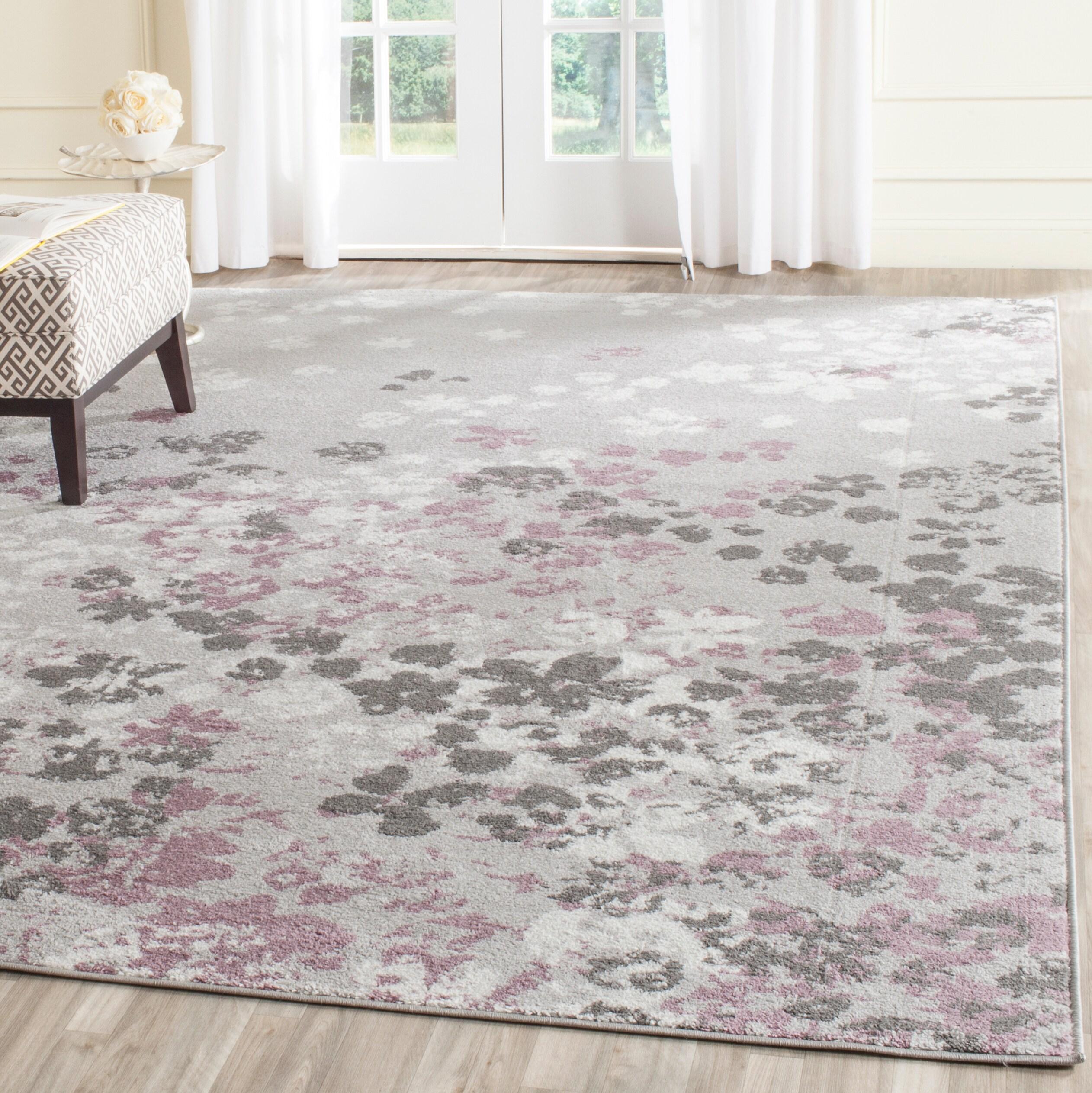 Adirondack ADR115 Machine Made Indoor Area Rug - Light Grey/Purple - 10'x14' - Safavieh