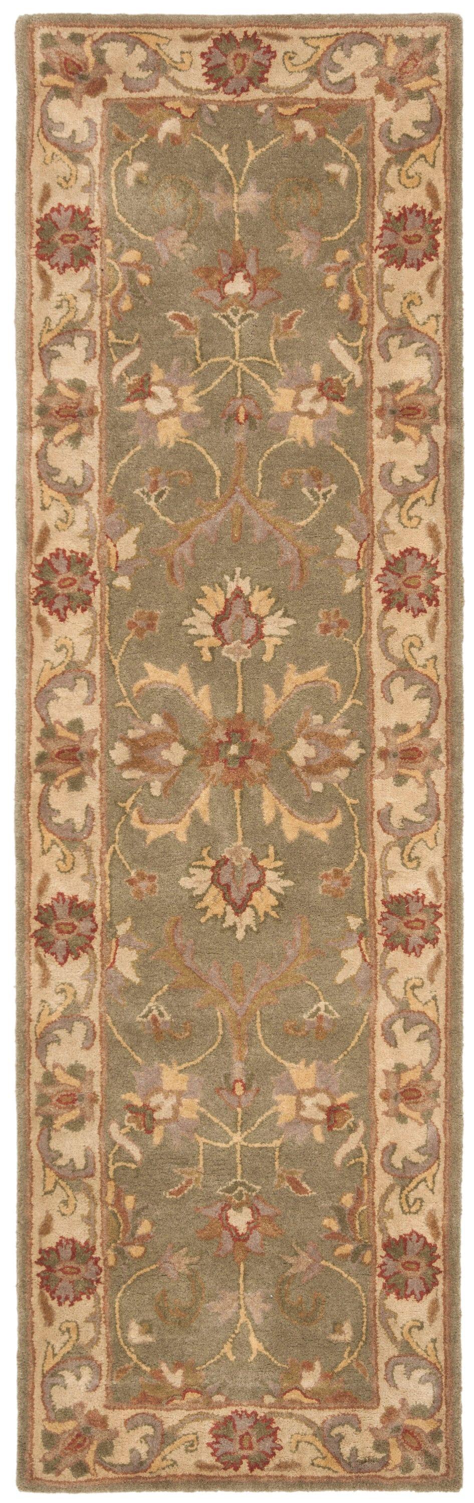 Heritage HG811 Hand Tufted Runner Rug - Green/Gold - 2'3"x8' - Safavieh.