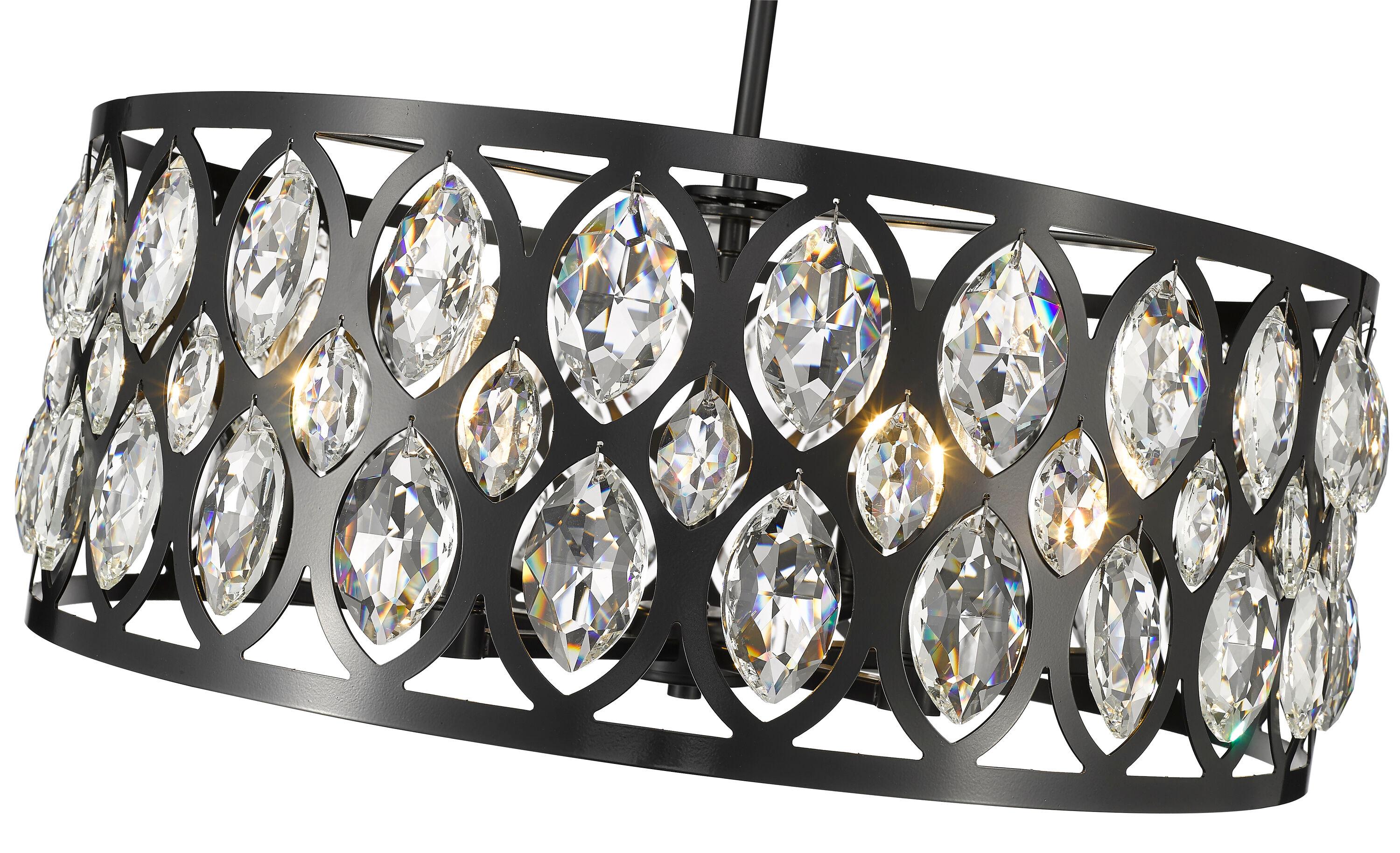Z-Lite Dealey 6 - Light Chandelier in  Matte Black