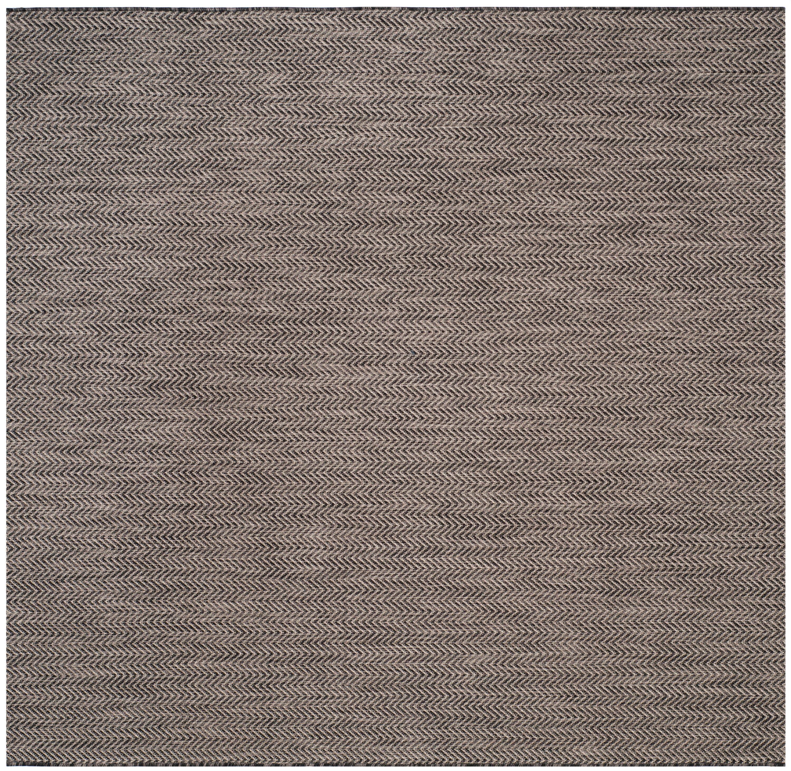 Courtyard CY8022 Power Loomed Indoor and Outdoor Area Rug - Black/Beige - 9'x9' - Safavieh