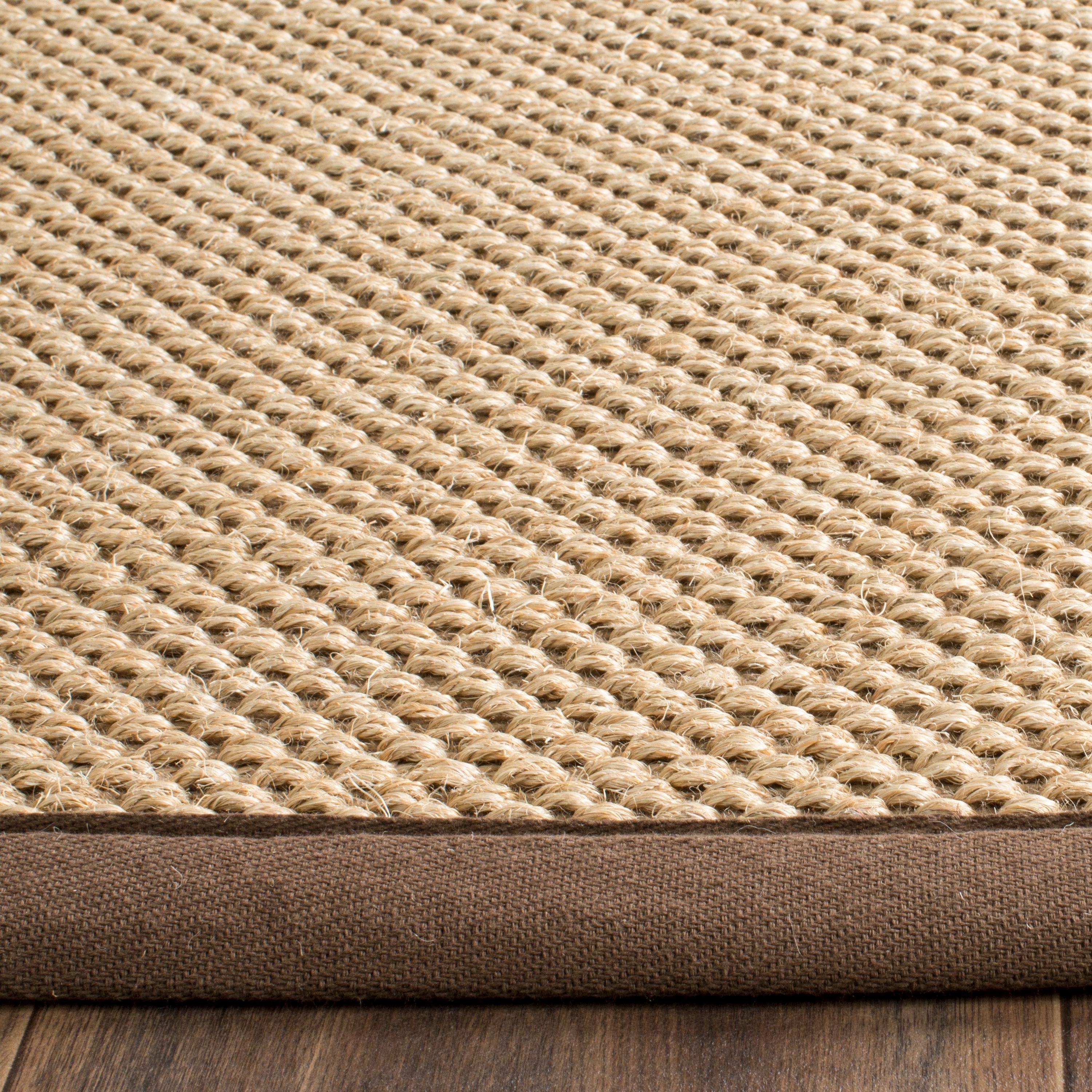 Natural Fiber NF141 Power Loomed Area Rug - Maize/Brown - 5'x8' - Safavieh.