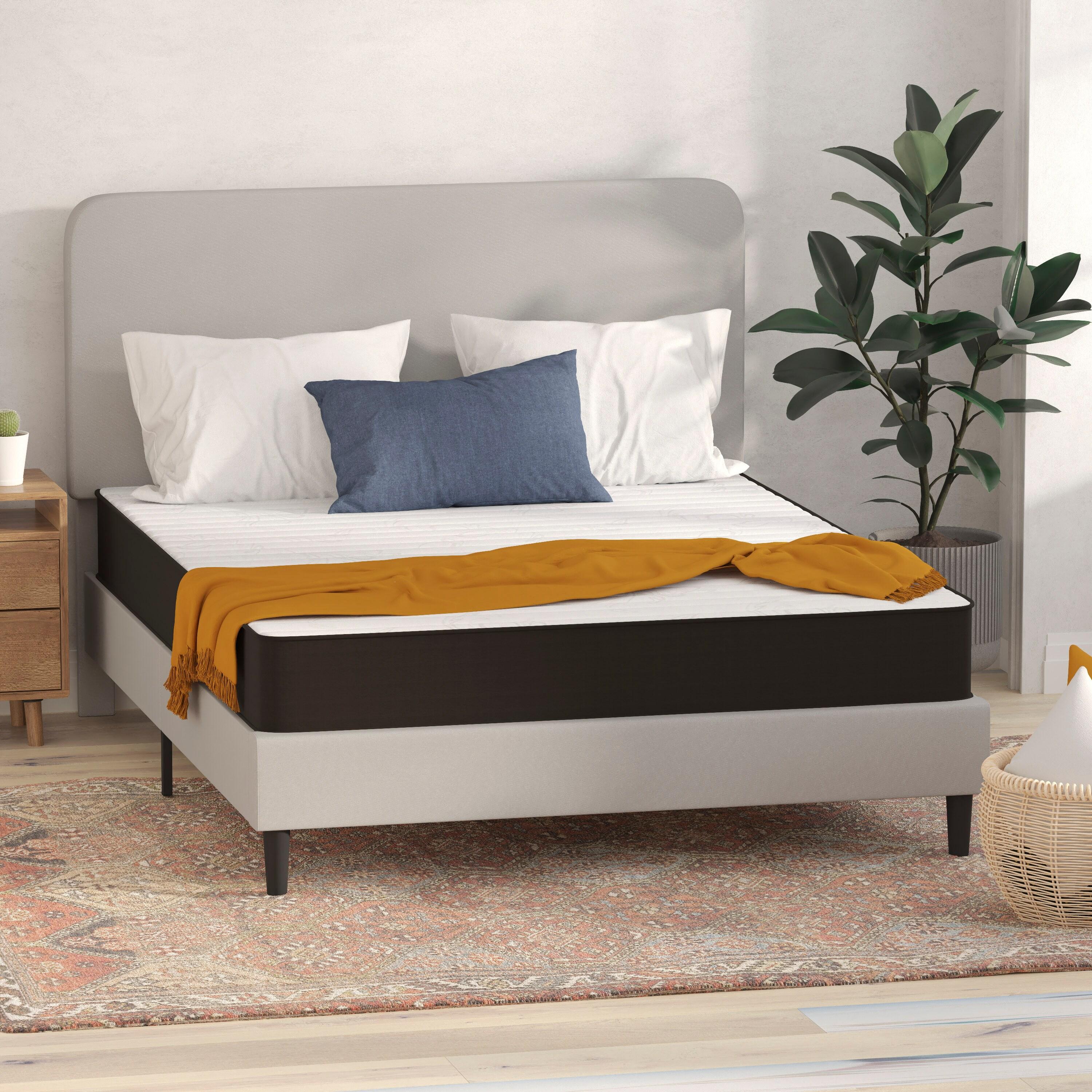 Flash Furniture Capri Comfortable Sleep 8 Inch CertiPUR-US Certified Foam and Innerspring Hybrid Mattress, Queen Mattress in a Box