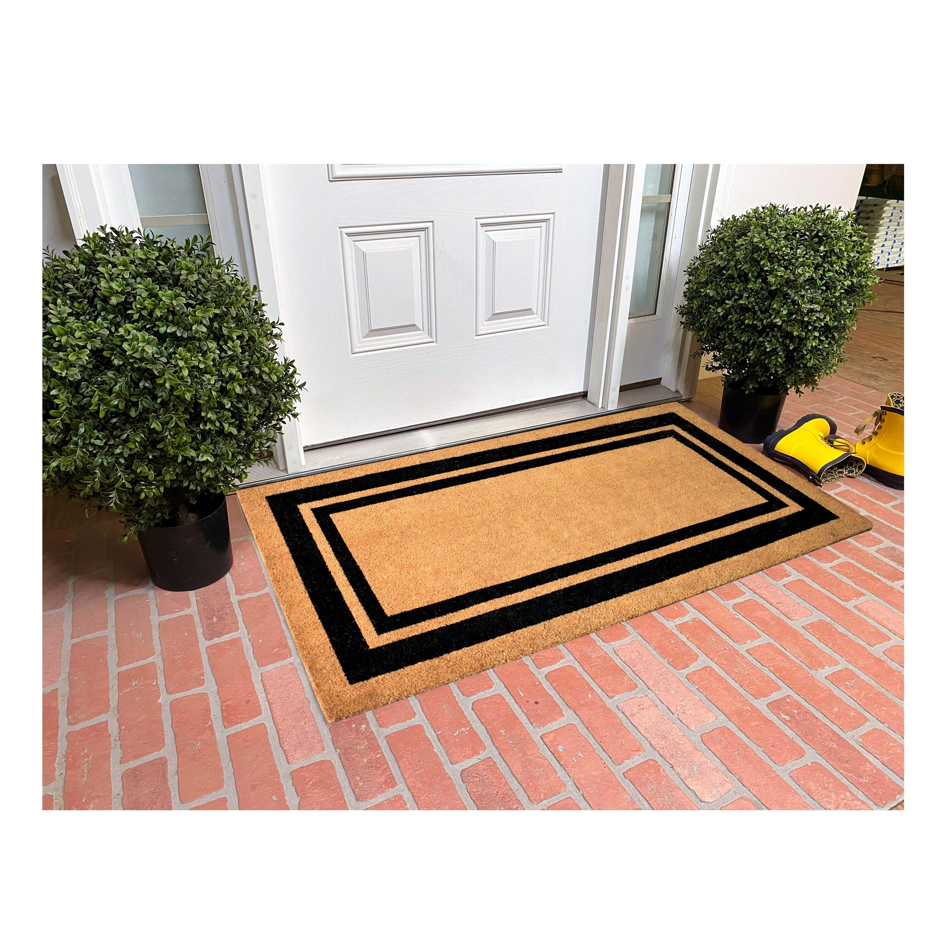 24 x 48 in. Doormat - Natural & Black Border