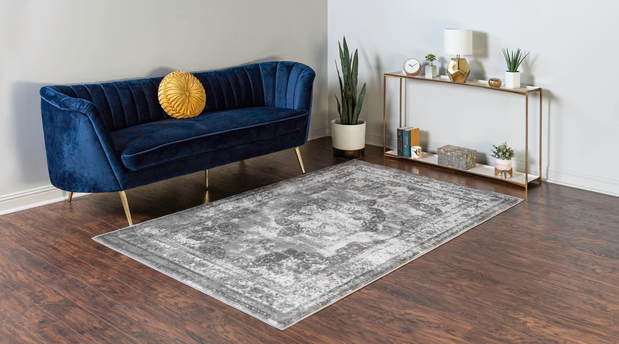 Unique Loom 9' 0 x 12' 0 Sofia Salle Garnier Gray Area Rug