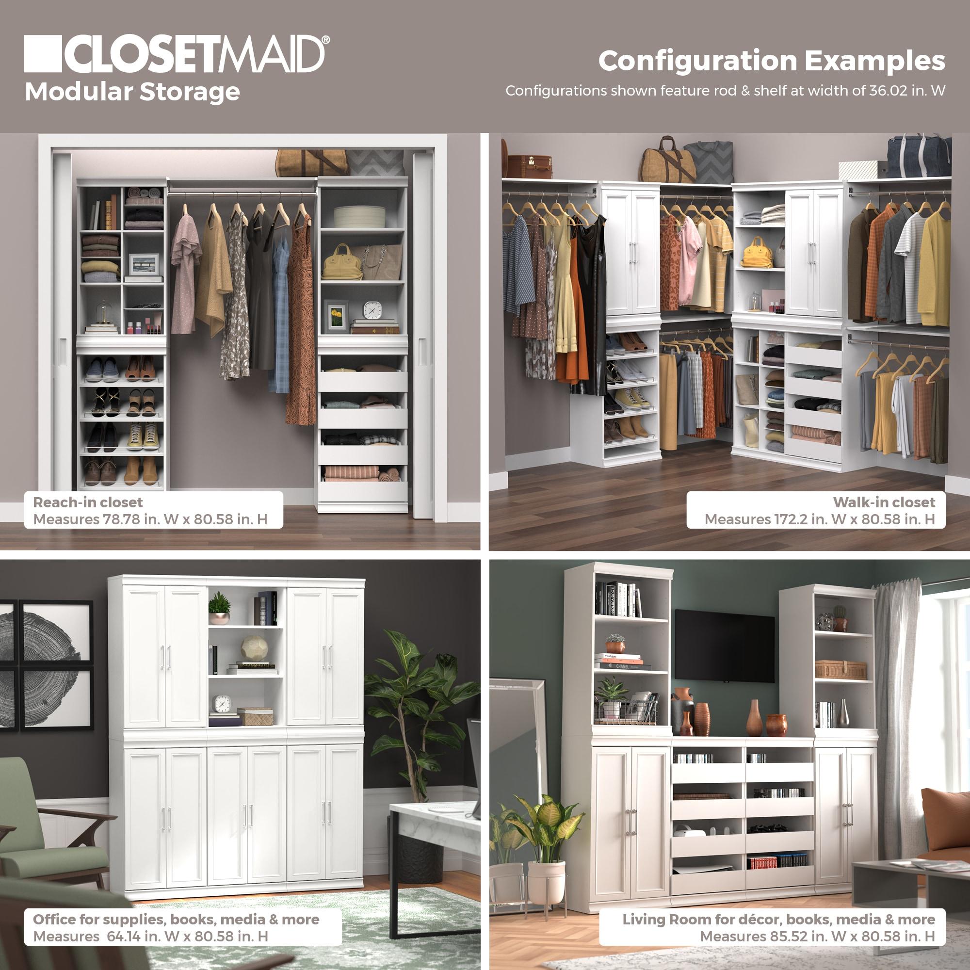Modular Storage 36.02" W Shelf & Closet Rod