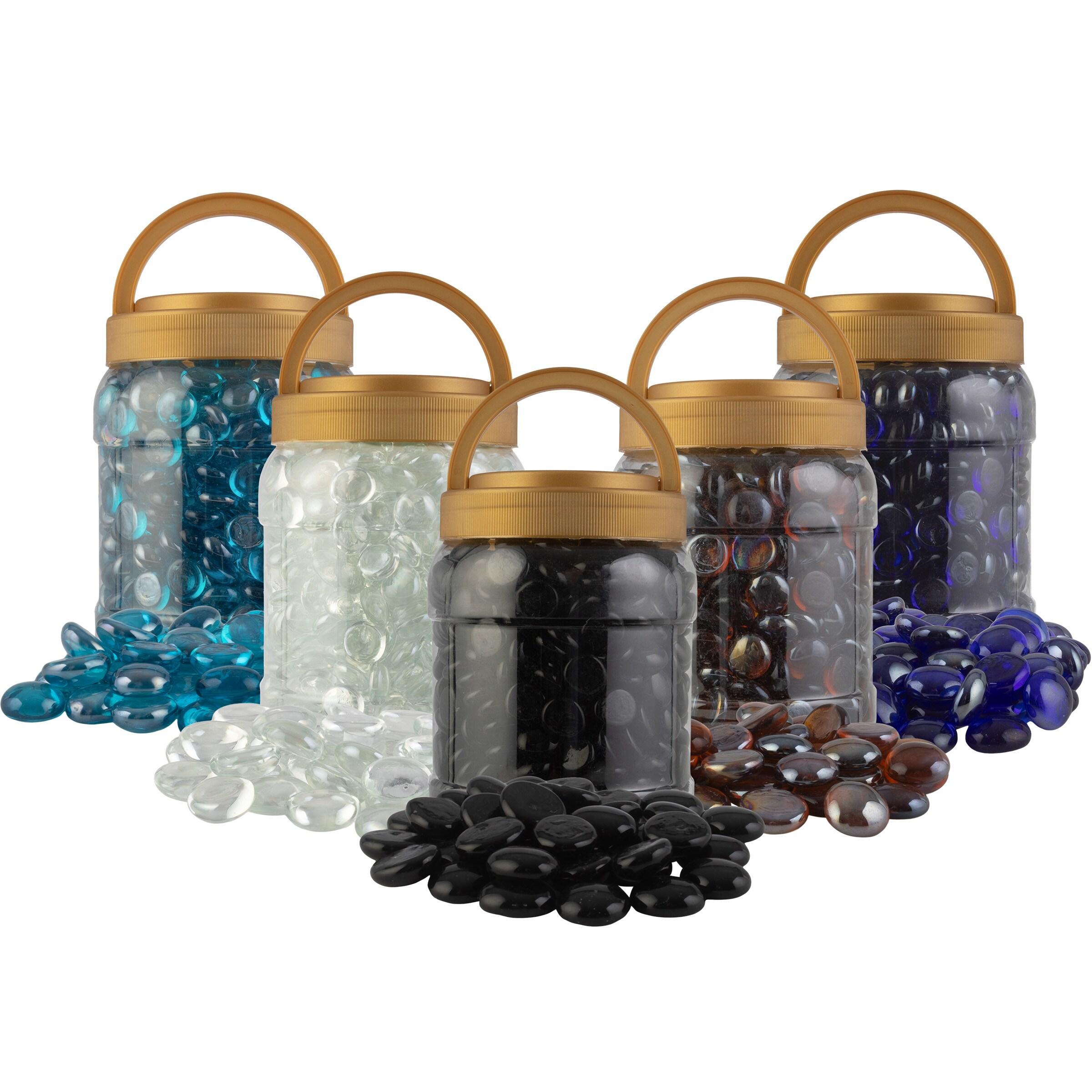 Home-Complete 10.47 lbs  .75" Marbles Fire Glass Black