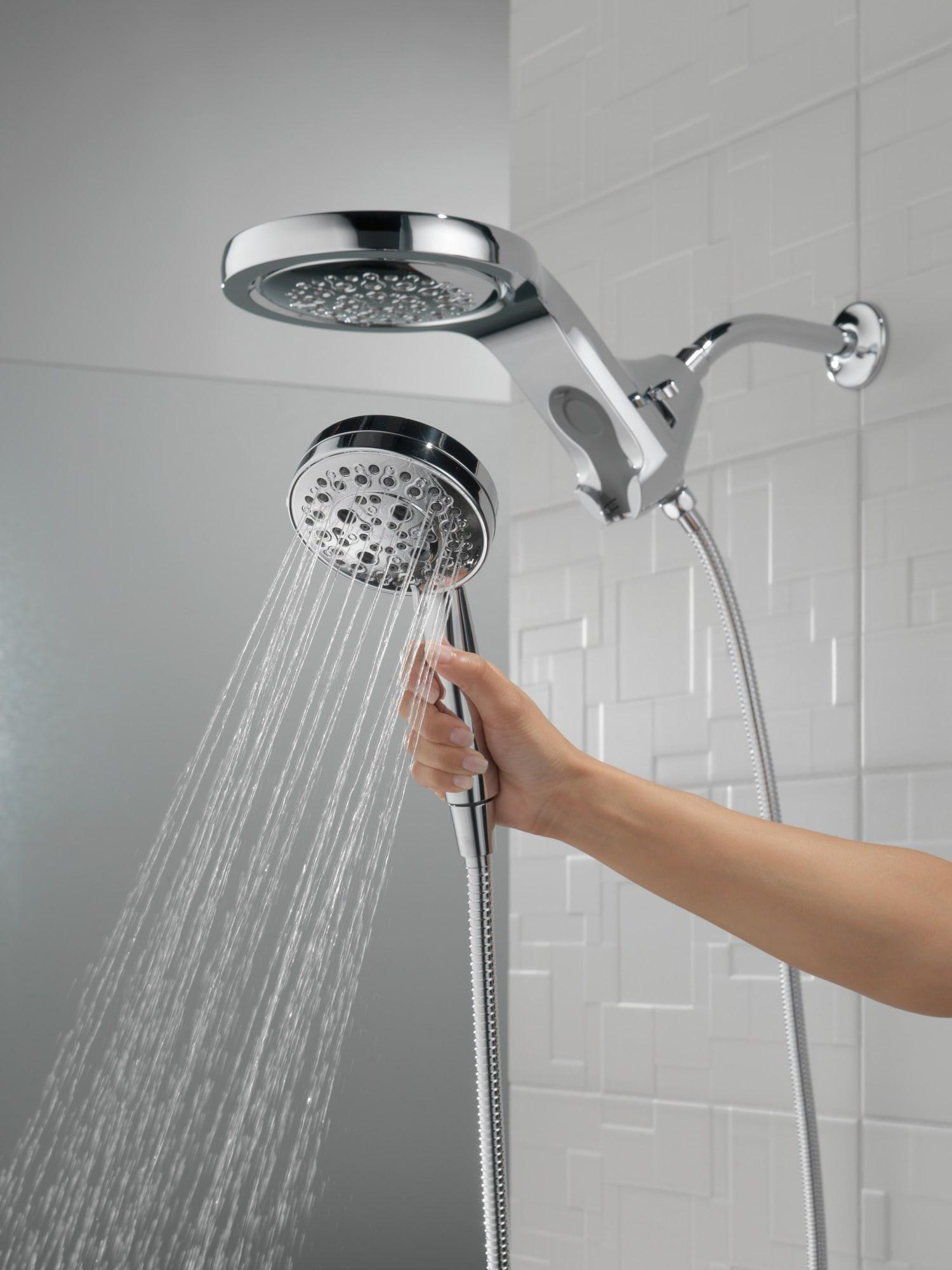 HydraChoice Hydrorain 5 Spray Dual Shower Head and Handheld Shower with H2Okinetic 1.75 GPM