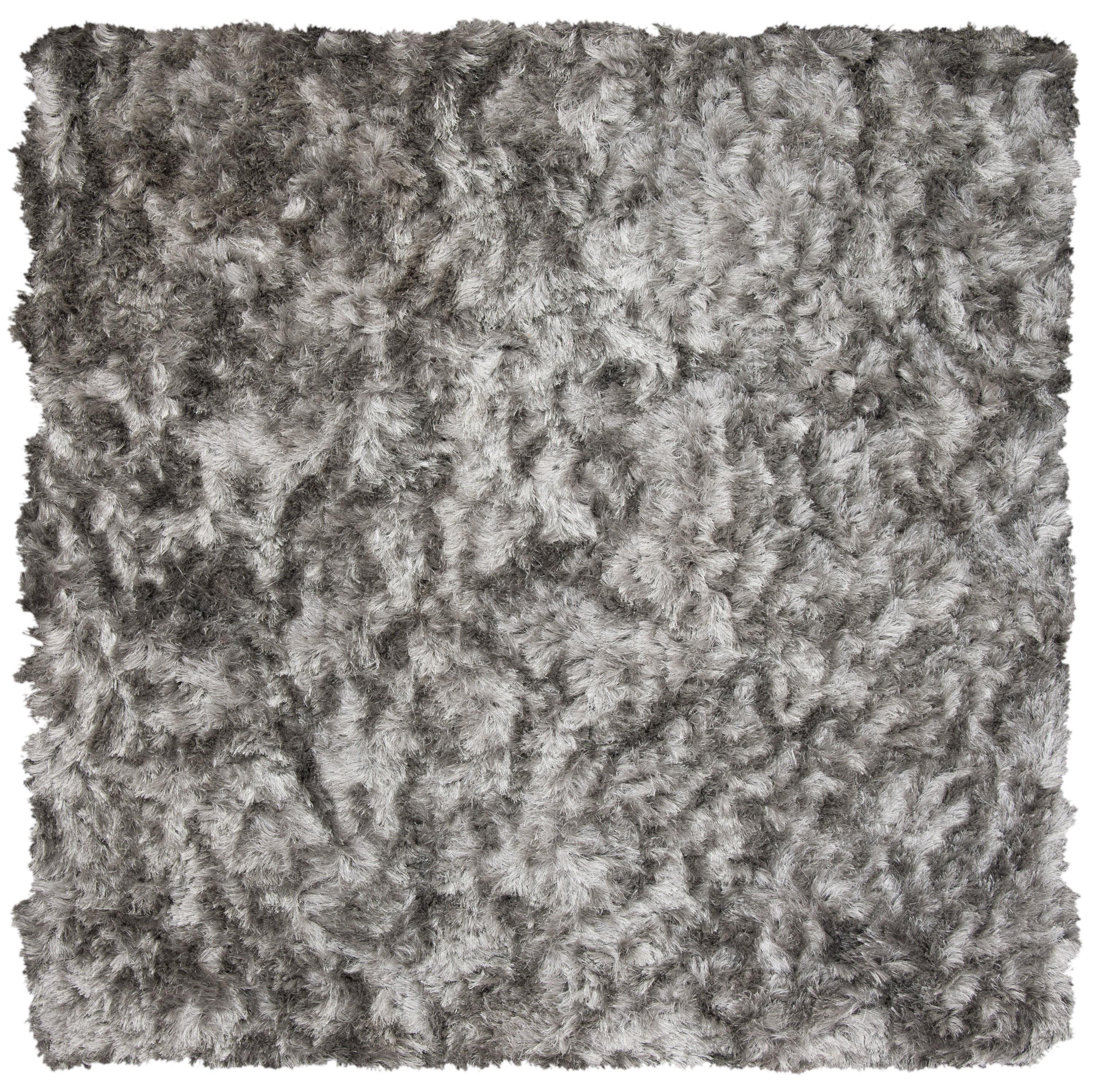 Ocean Shag OCG101 Hand Tufted Indoor Accent Rug - 4'x4' - Silver - Safavieh