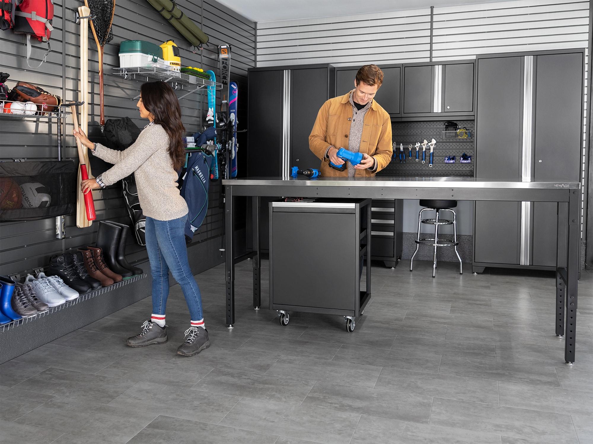 NewAge Products Pro Series Adjustable Height Steel Workbench