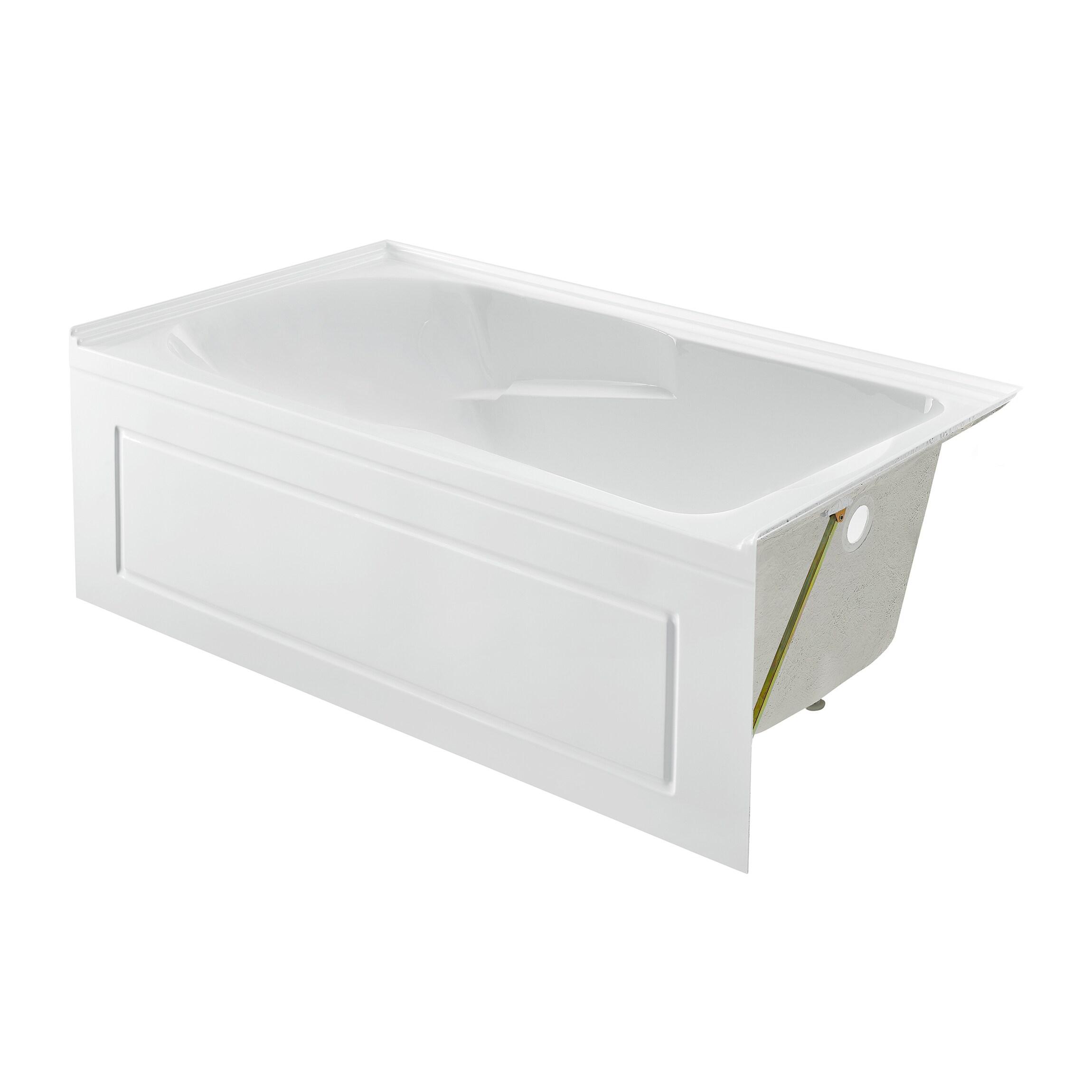 Concorde 60" x 32" Acrylic Glossy White, Alcove, Integral, Apron Bathtub