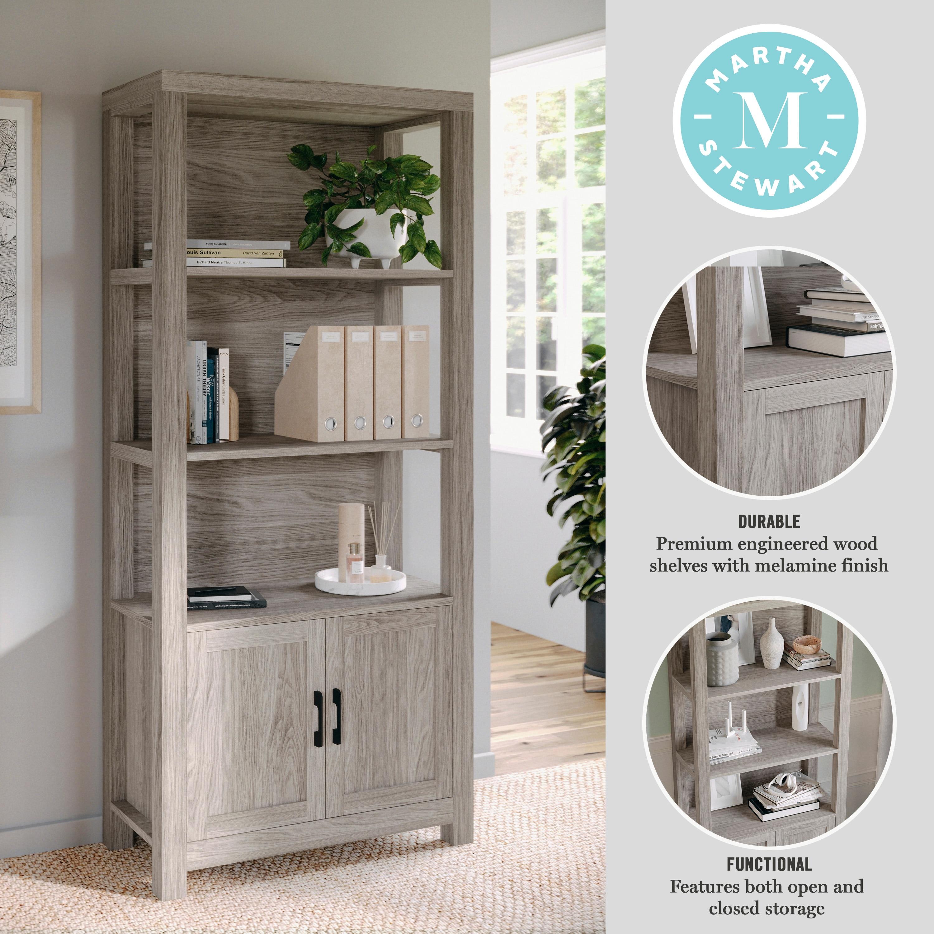 Martha Stewart Teague Martha Stewart 68" Shaker Bookcase with Storage Cabinet