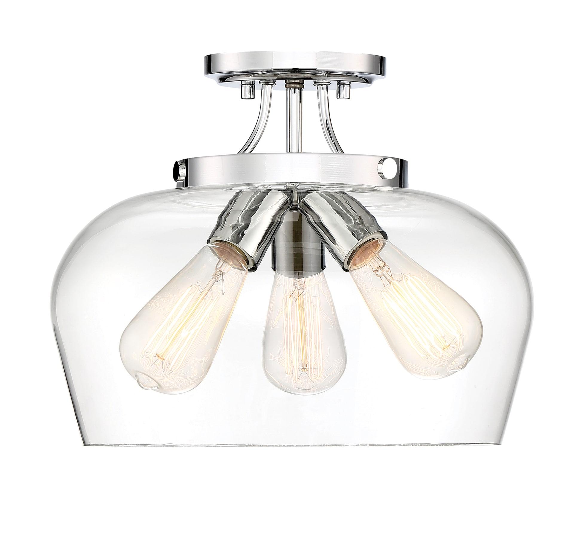Savoy House Octave 3 - Light Semi-Flush Mount in  Polished Chrome