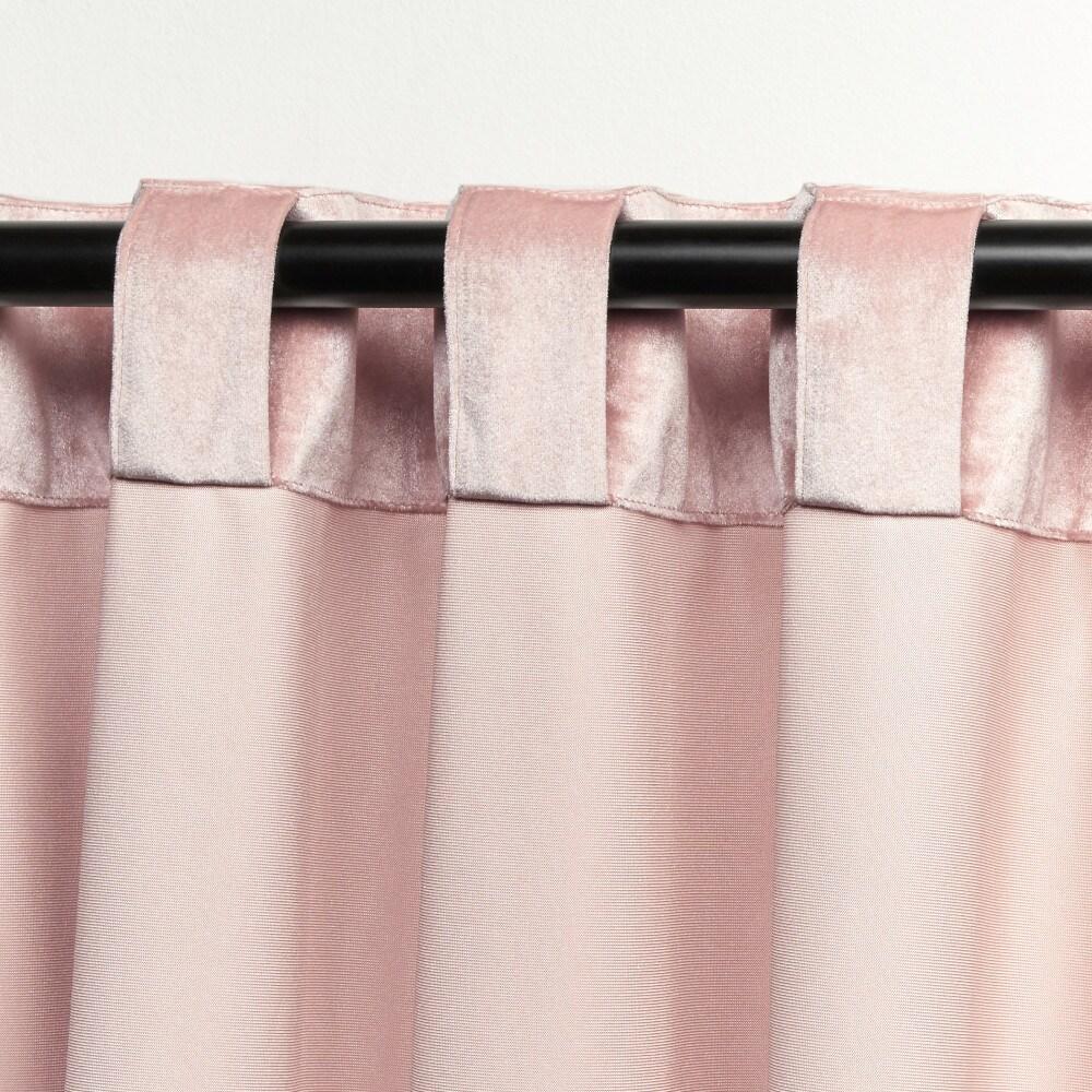 Set of 2 (84"x54") Velvet Back Tab Light Filtering Window Curtain Panels Blush Pink - Exclusive Home: Polyester, OEKO-TEX Certified