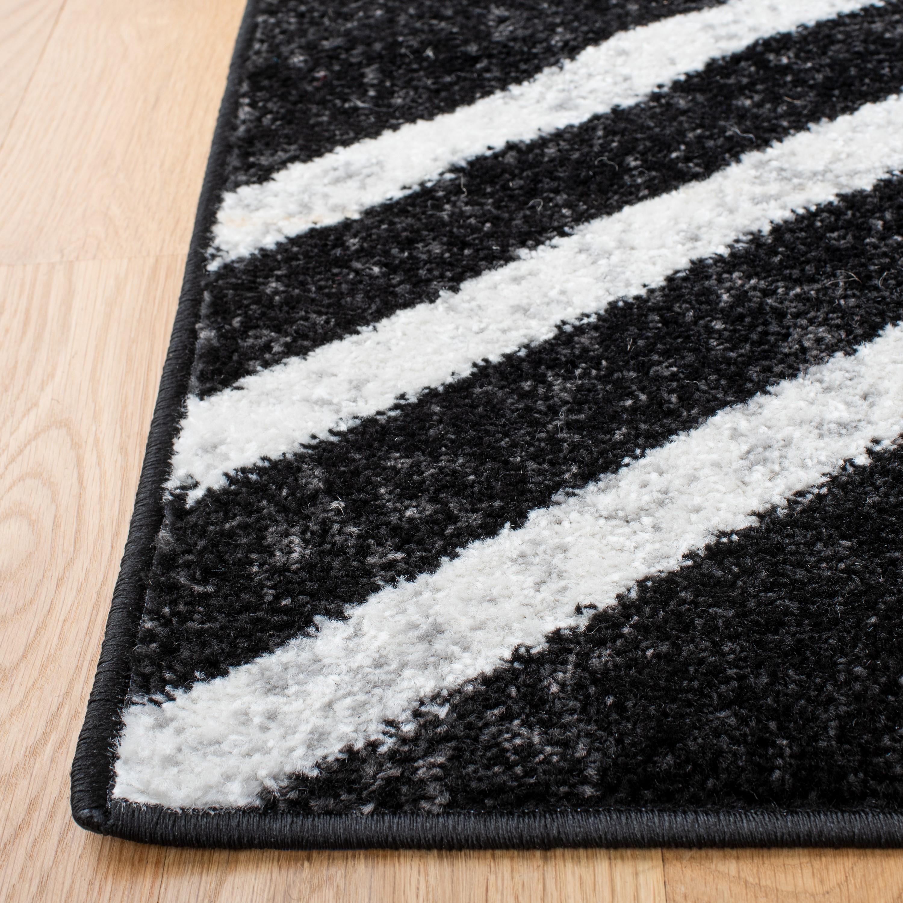 Adirondack ADR241 Machine Made Indoor Area Rug - Black/Ivory - 8'x10' - Safavieh