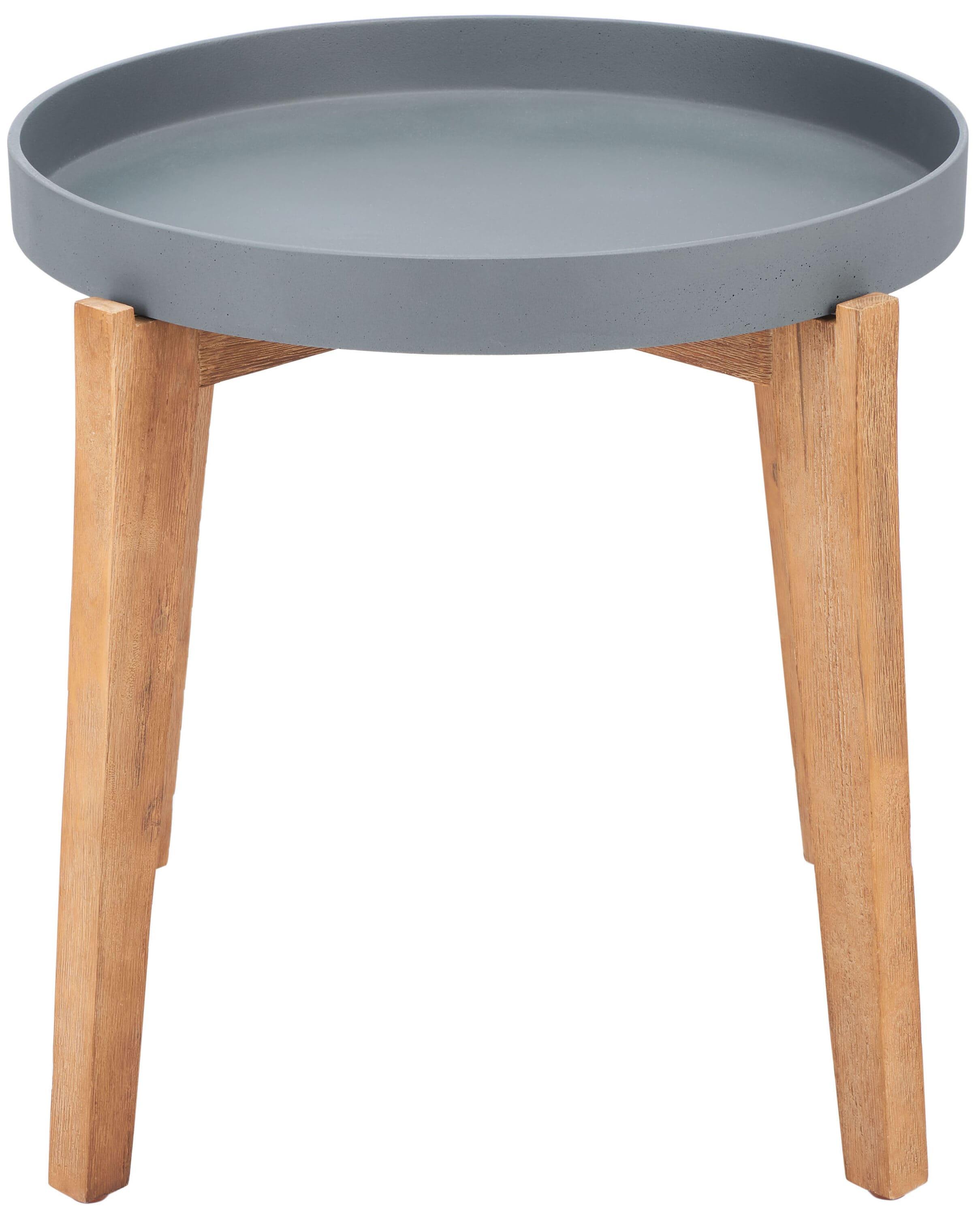 Charlen Indoor/Outdoor Side Table - Natural/Grey - Safavieh