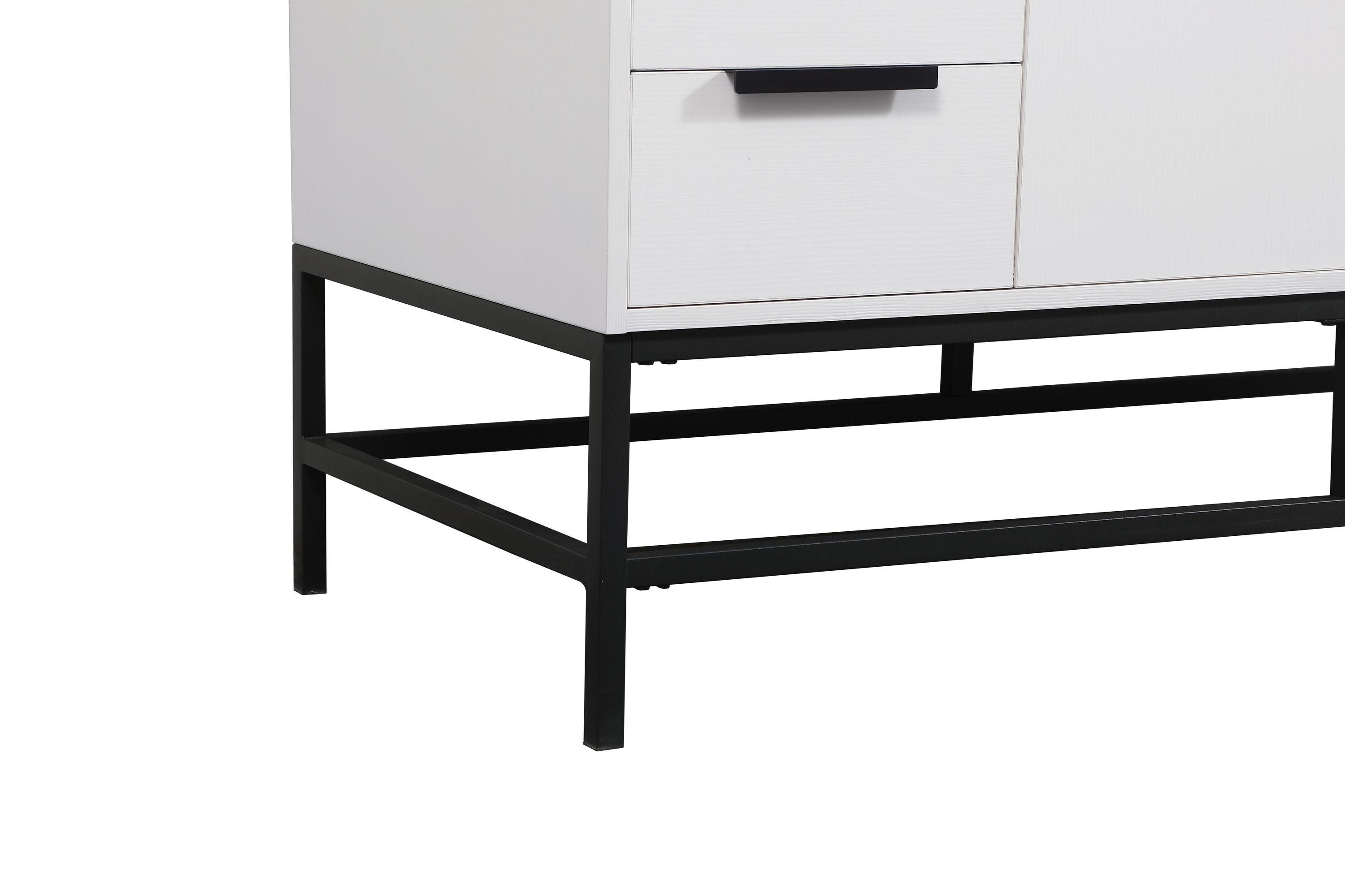Alizabeth 48'' Single Bathroom Vanity with Engineered Marble Top