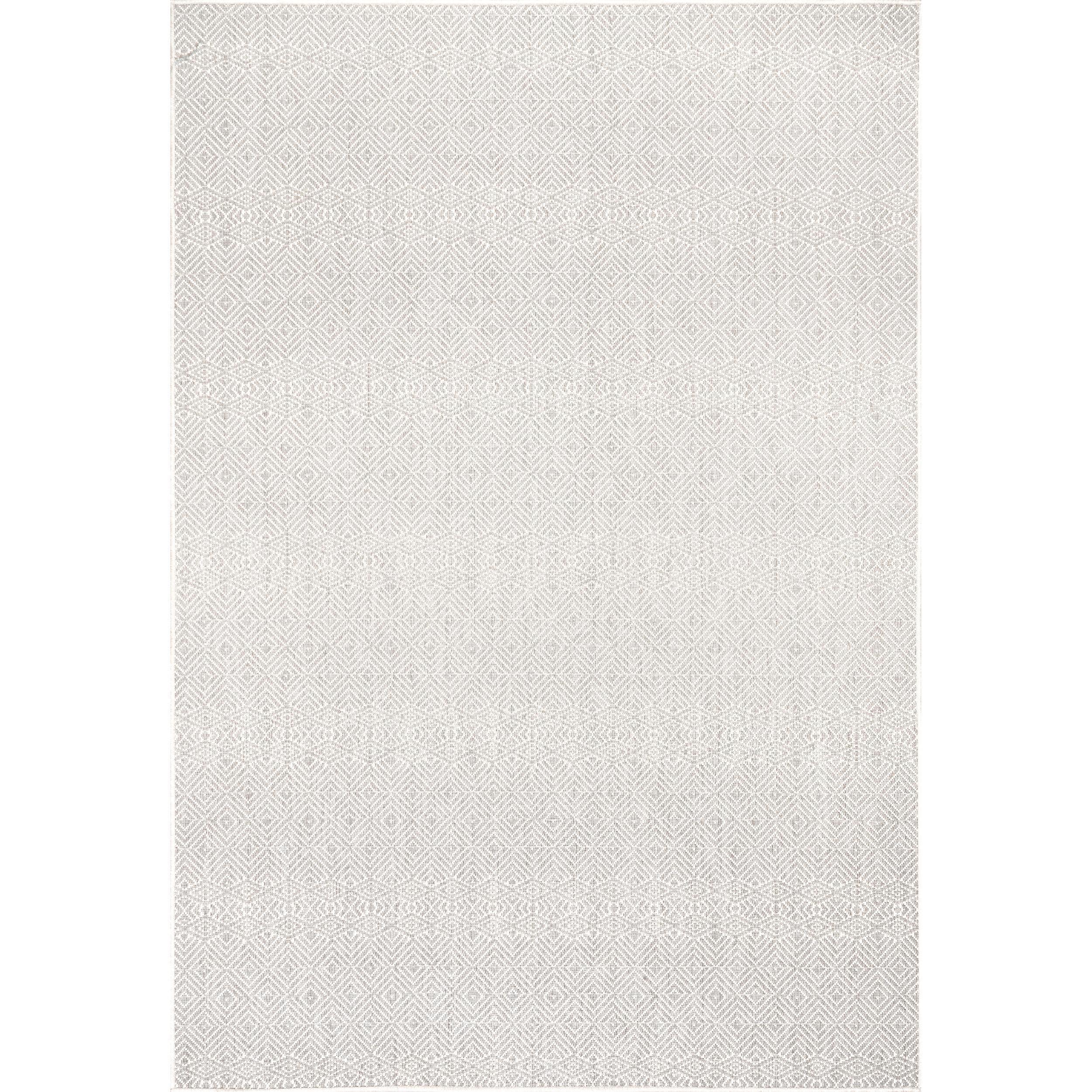 Nuloom Paloma Abstract Geometric Indoor/Outdoor Kitchen Runner Rug - Hallway, Entryway, 2' x 8', Gray