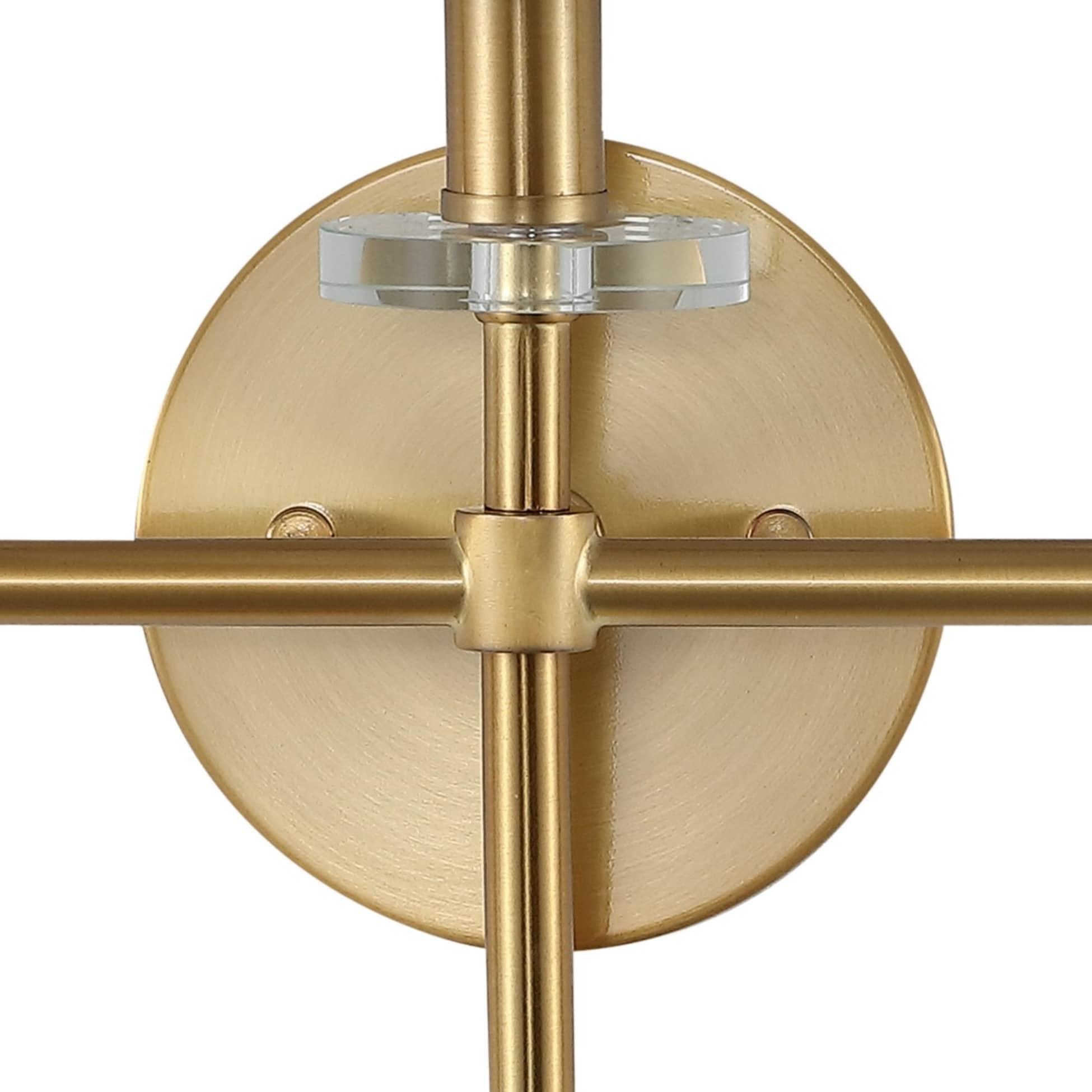 Olivia 23 in. 3-Light Brass Gold Modern Midcentury Iron LED Vanity Light