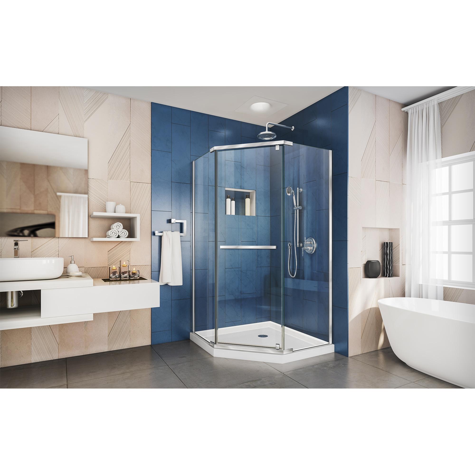 Prism 36.13" W x 36.13" D x 72" H Frameless Neo-Angle Shower Enclosure