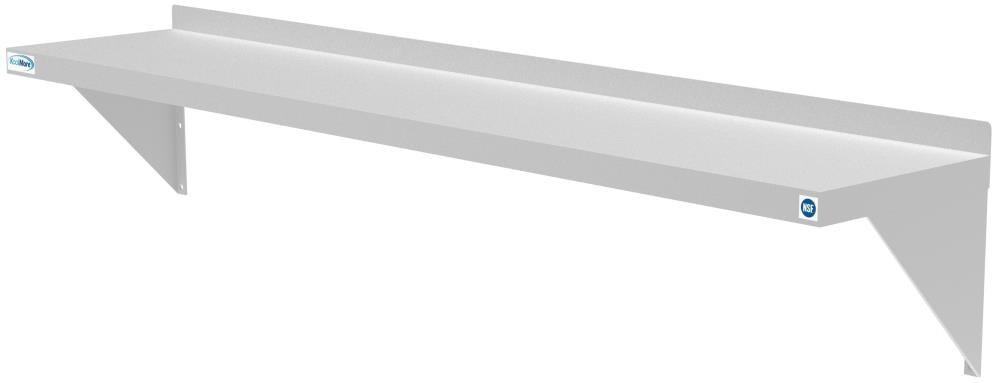 KoolMore 12" x 60" 18-Gauge Stainless-Steel Heavy Duty Wall Shelf