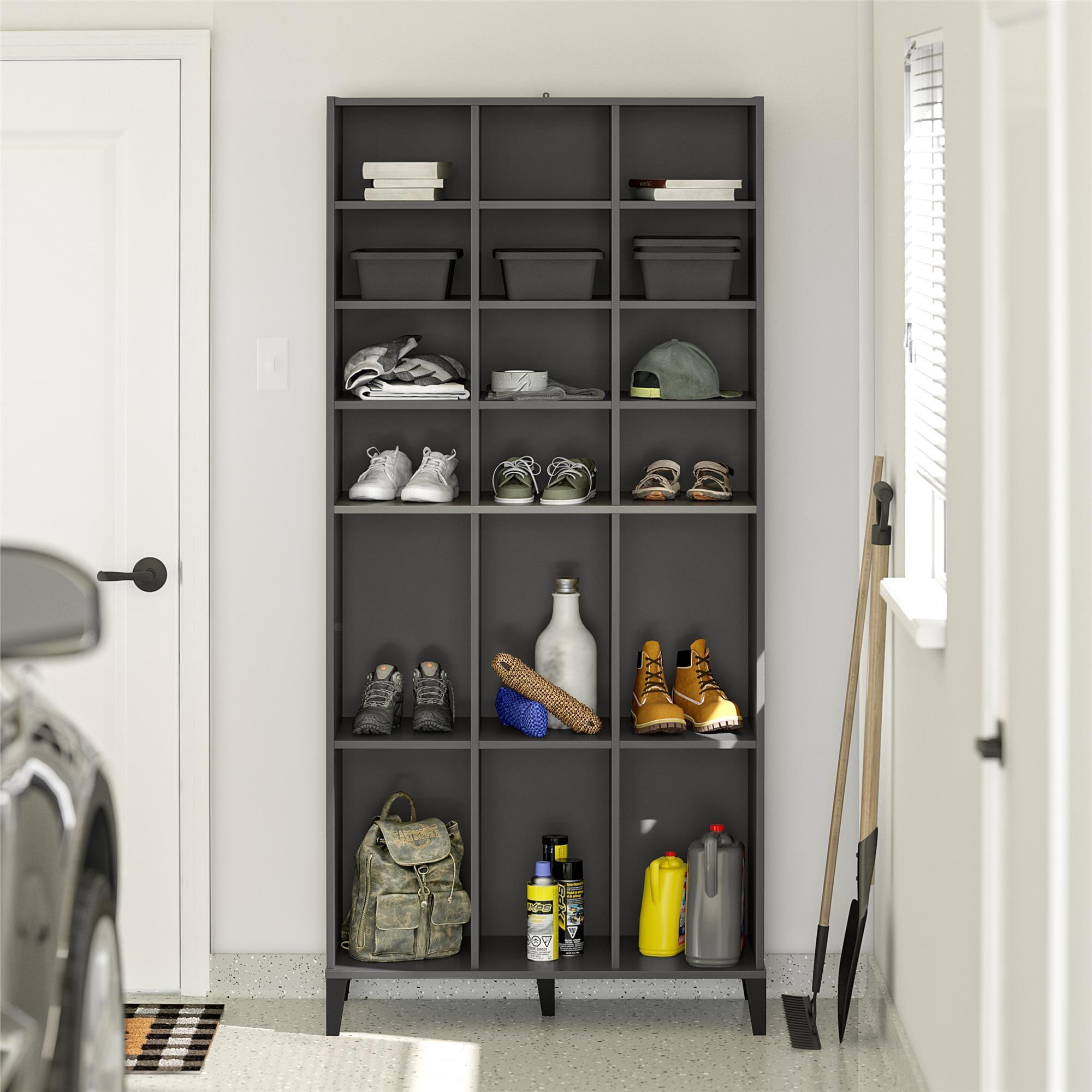 Flex Athletic Shoe Storage Cabinet for Boots & Tennis Shoes, Graphite