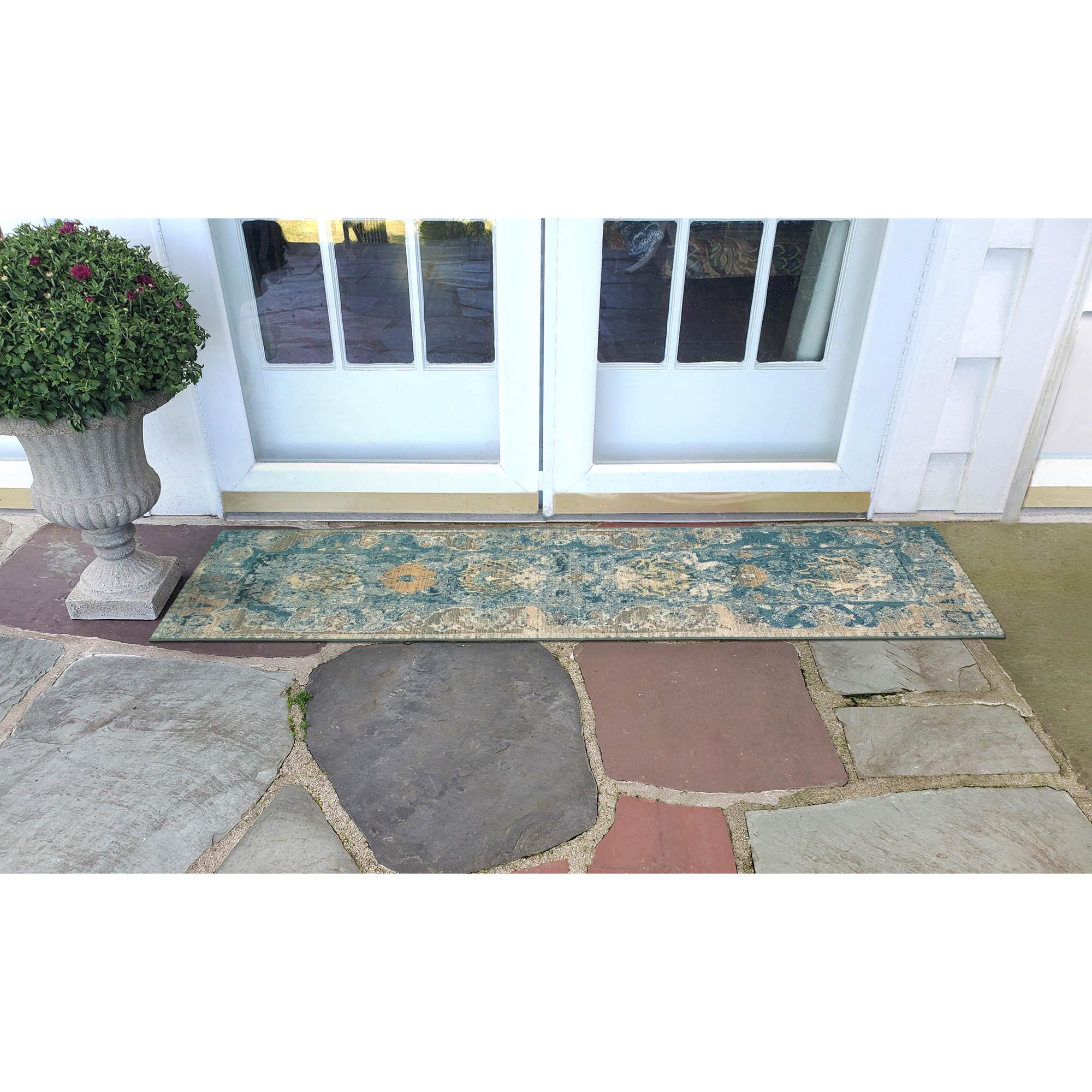 Liora Manne Marina Stripe Indoor/Outdoor Rug Black 7'10" x 9'10"