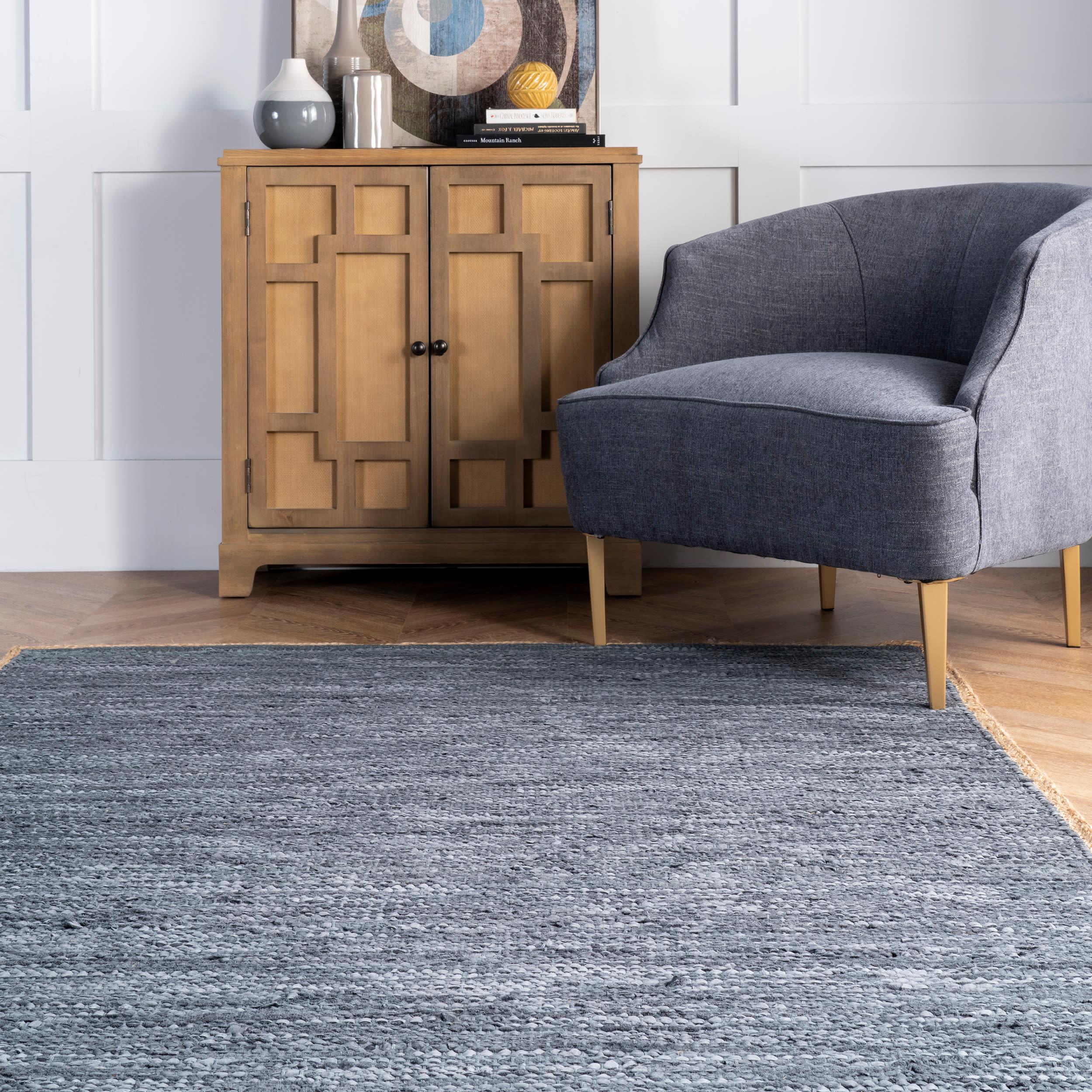 Nuloom Sabby Hand Woven Leather Flatweave Indoor Area Rug, 5' x 8'