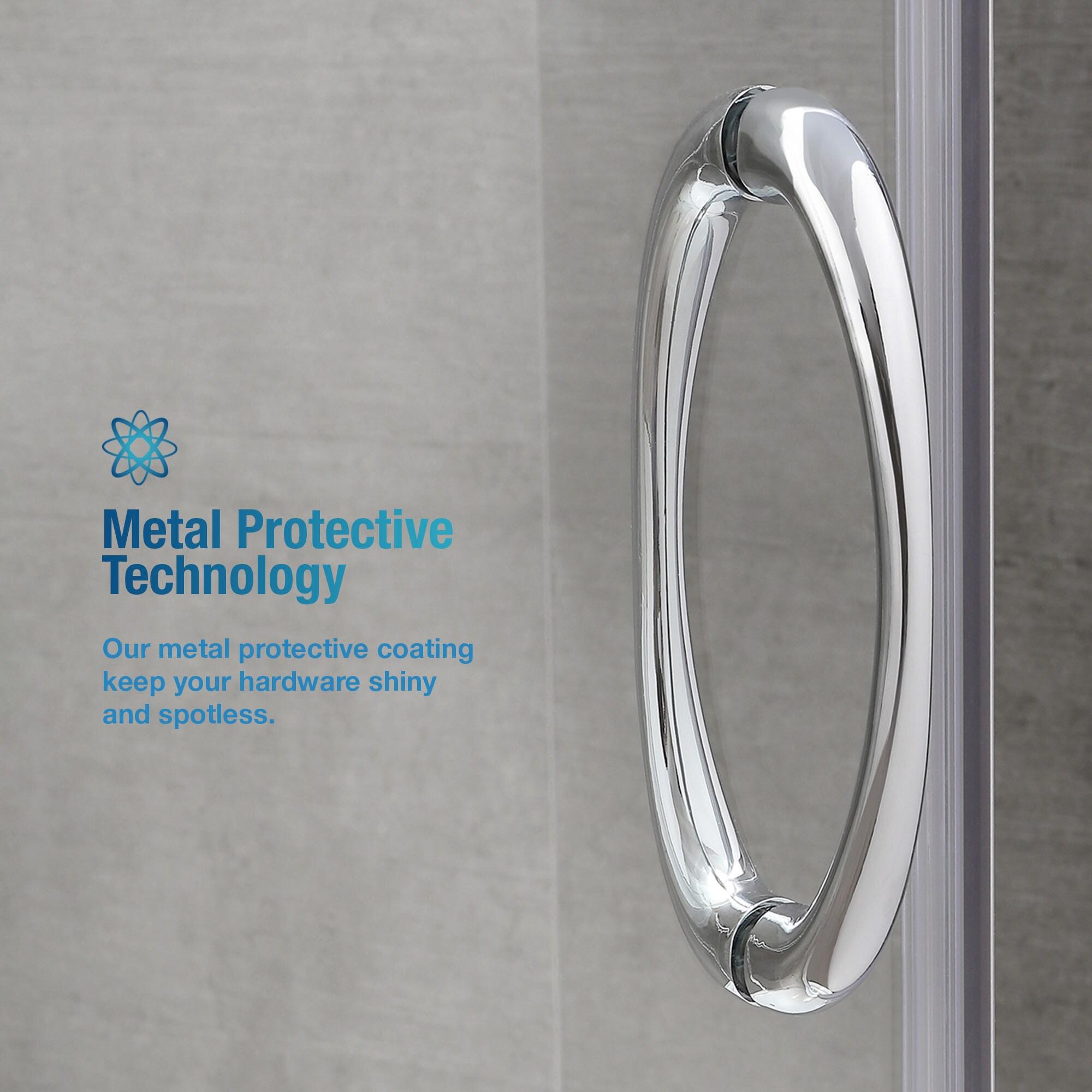 OVE Decors Breeze 35 in. Round Shower Kit w/ Clear, Base