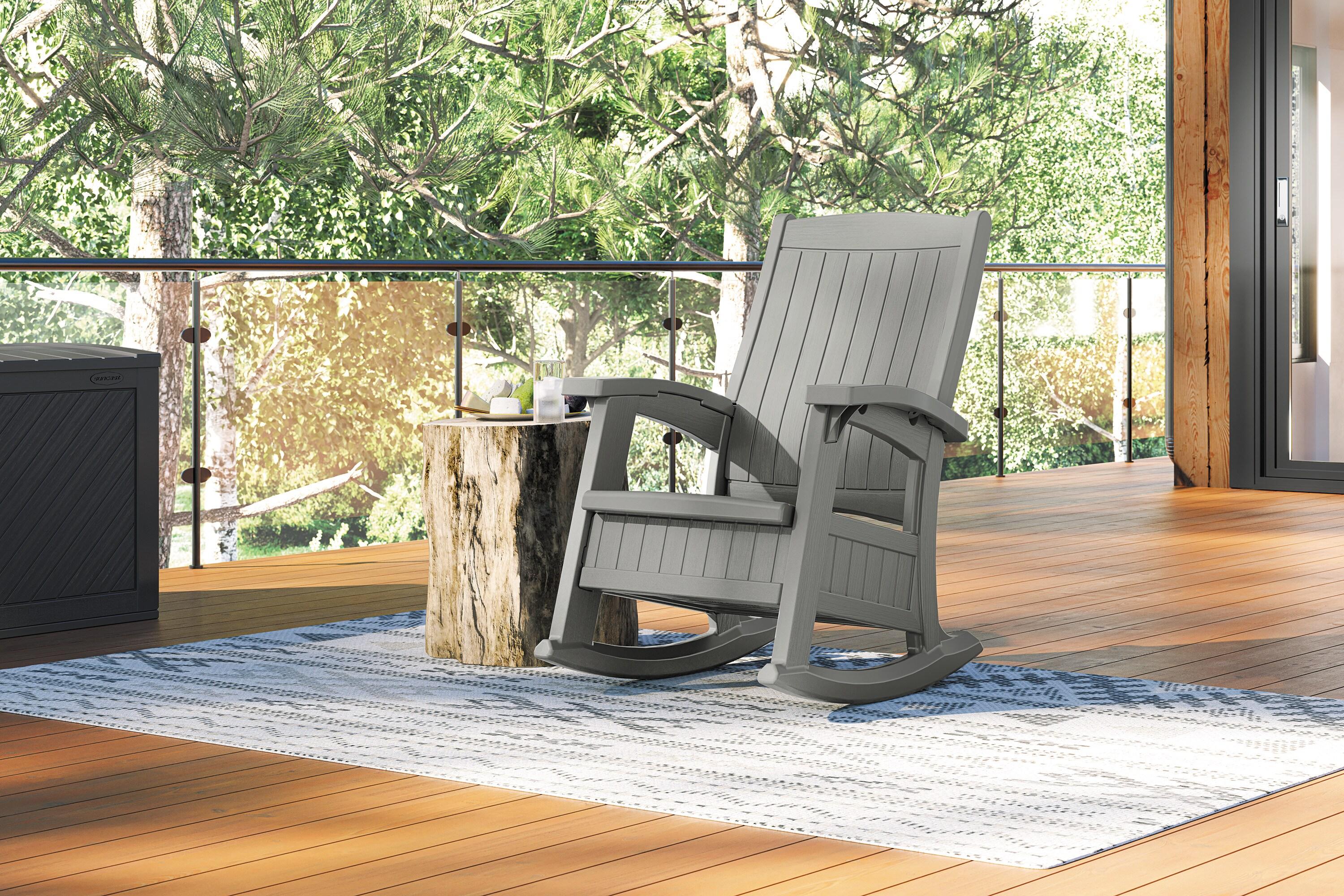 Suncast Suncast Outdoor Rocking Chair with Storage
