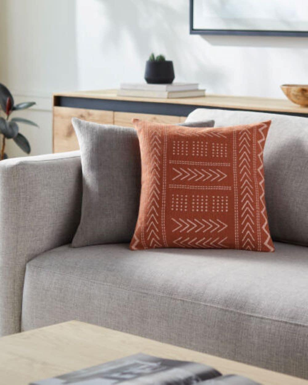 Geometric Cotton Throw Pillow