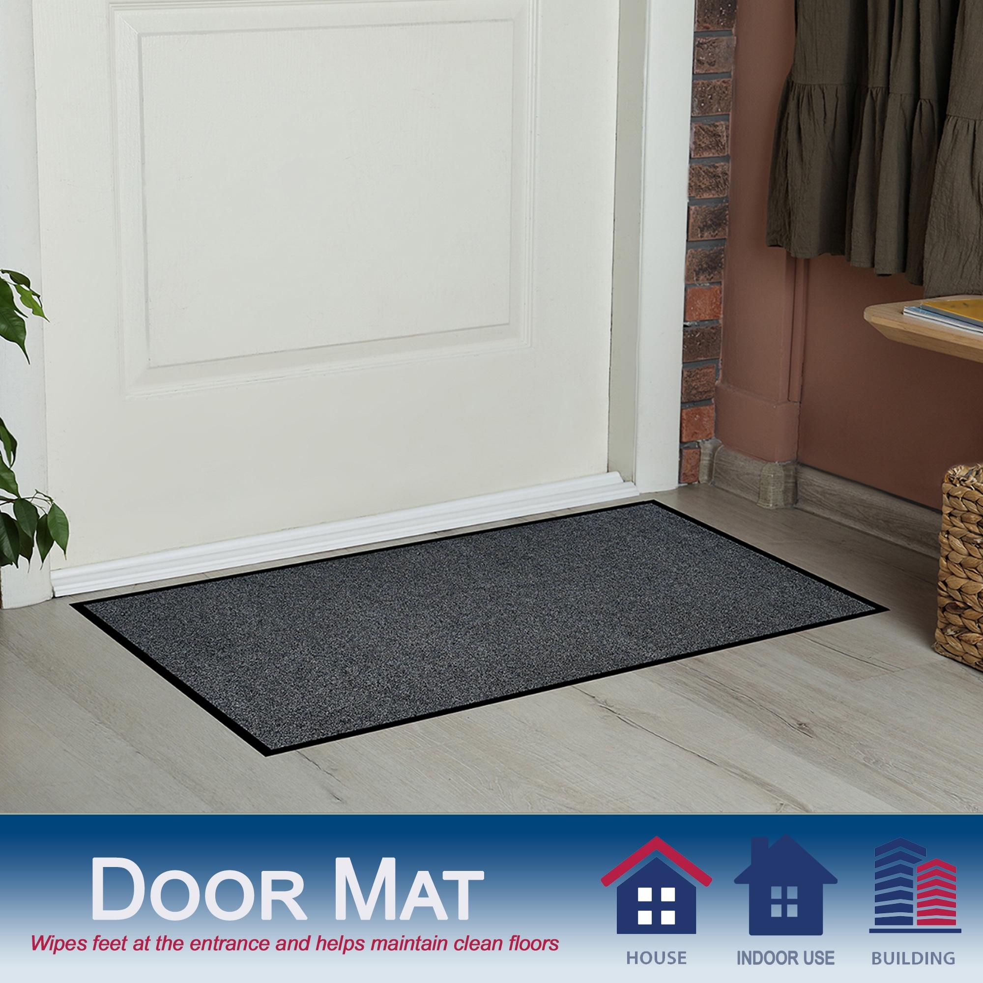 Charcoal Vinyl Wipe-N-Walk 3-ft x 5-ft Entrance Mat