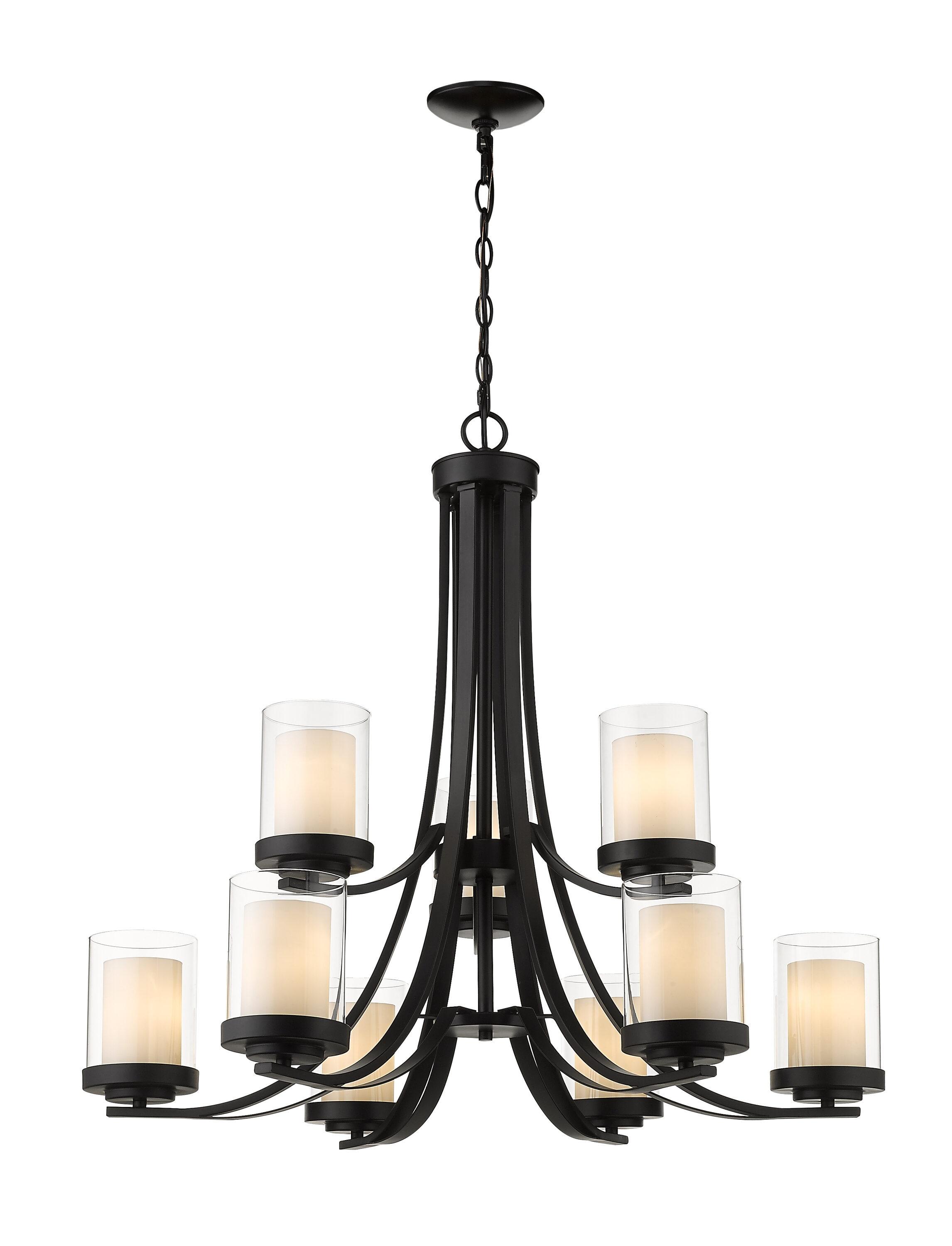 Z-Lite Willow 9 - Light Chandelier in  Matte Black