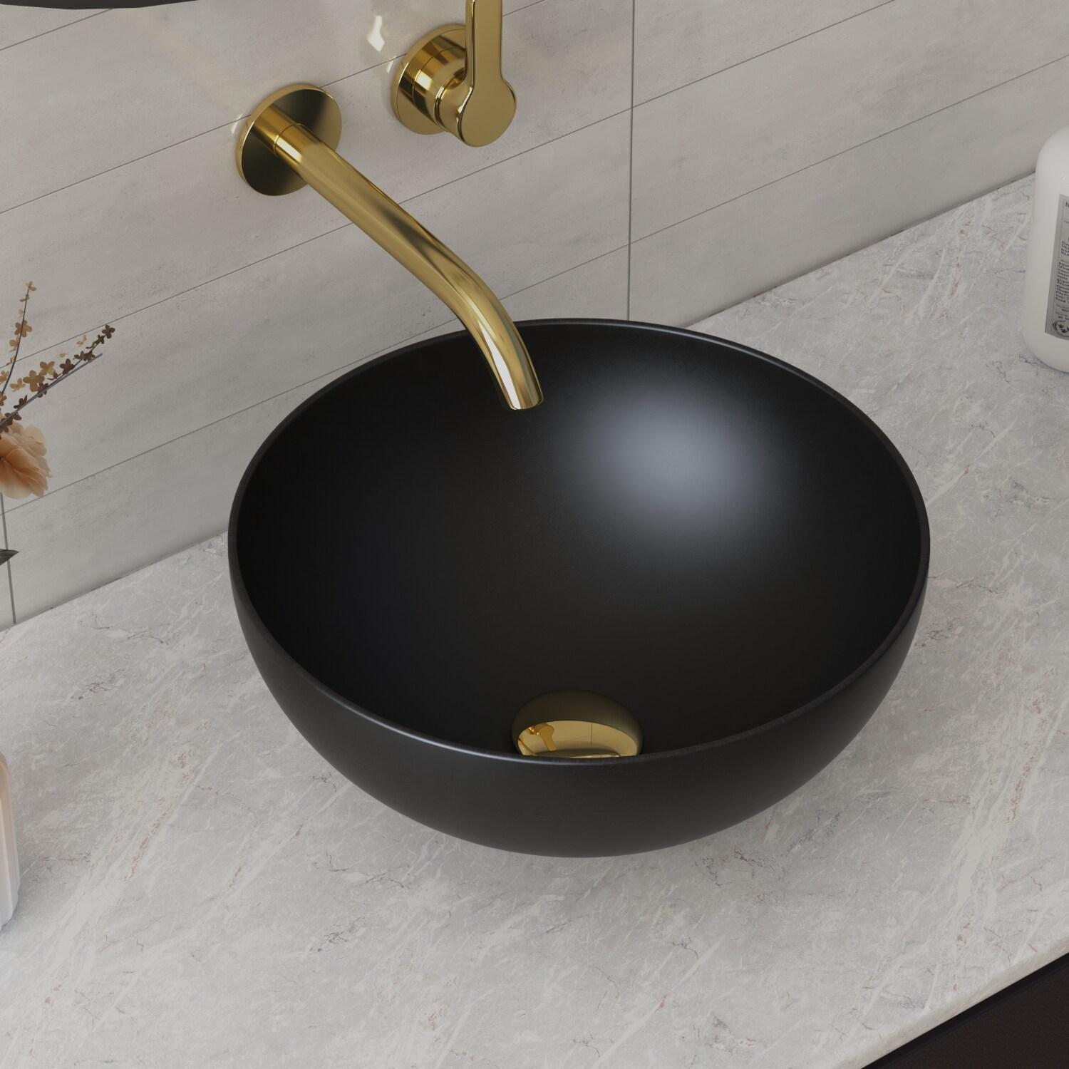 DeerValley Symmetry 13" x 13'' Circular/Round Vitreous Vessel Bathroom Sink