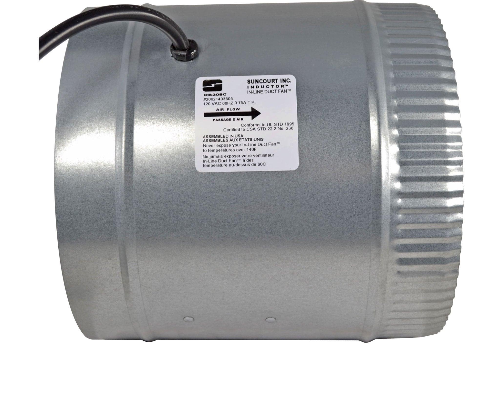 1PC Suncourt In-Line Duct Air Booster Fan