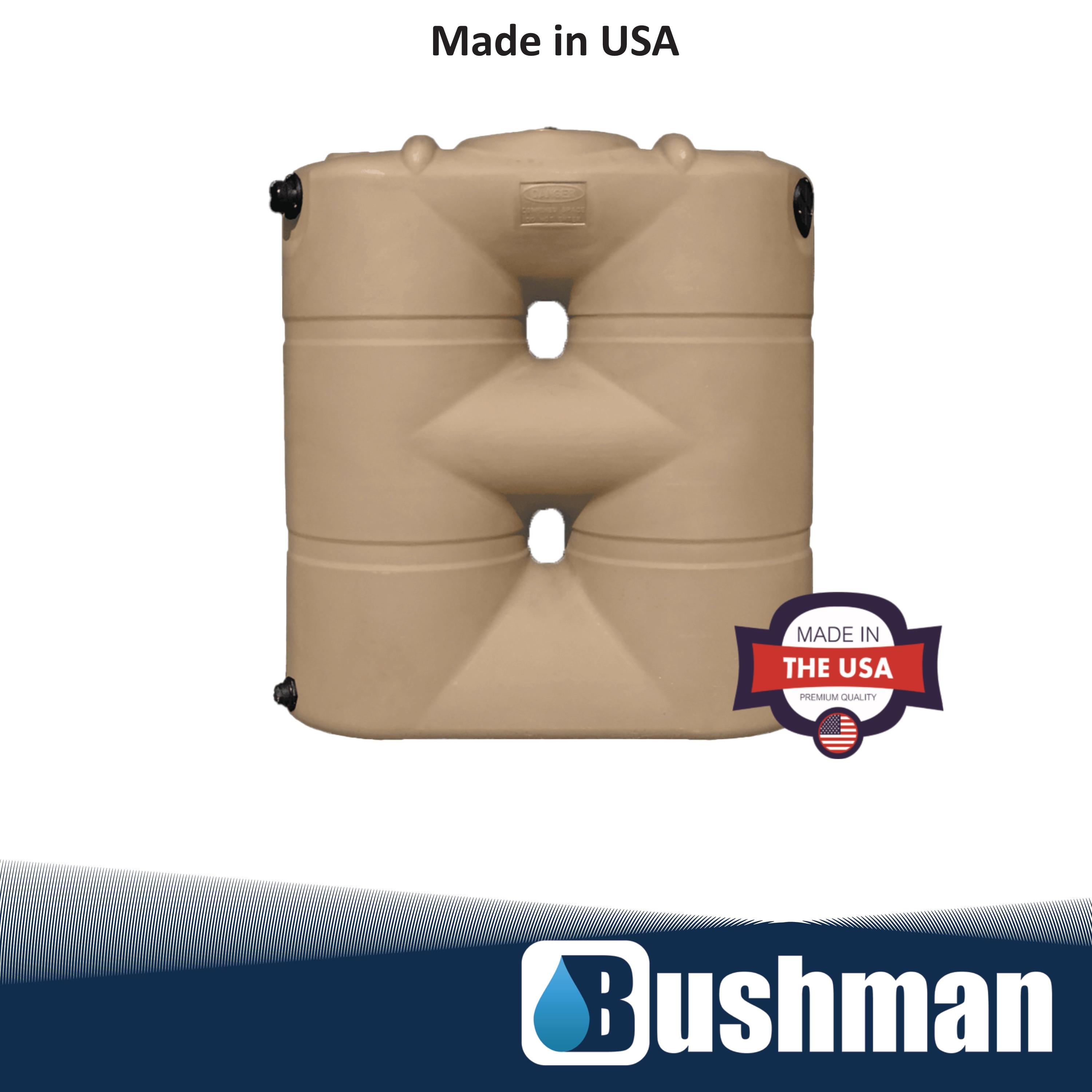 Bushman 265-Gallons Plastic Brown Water Storage Tank