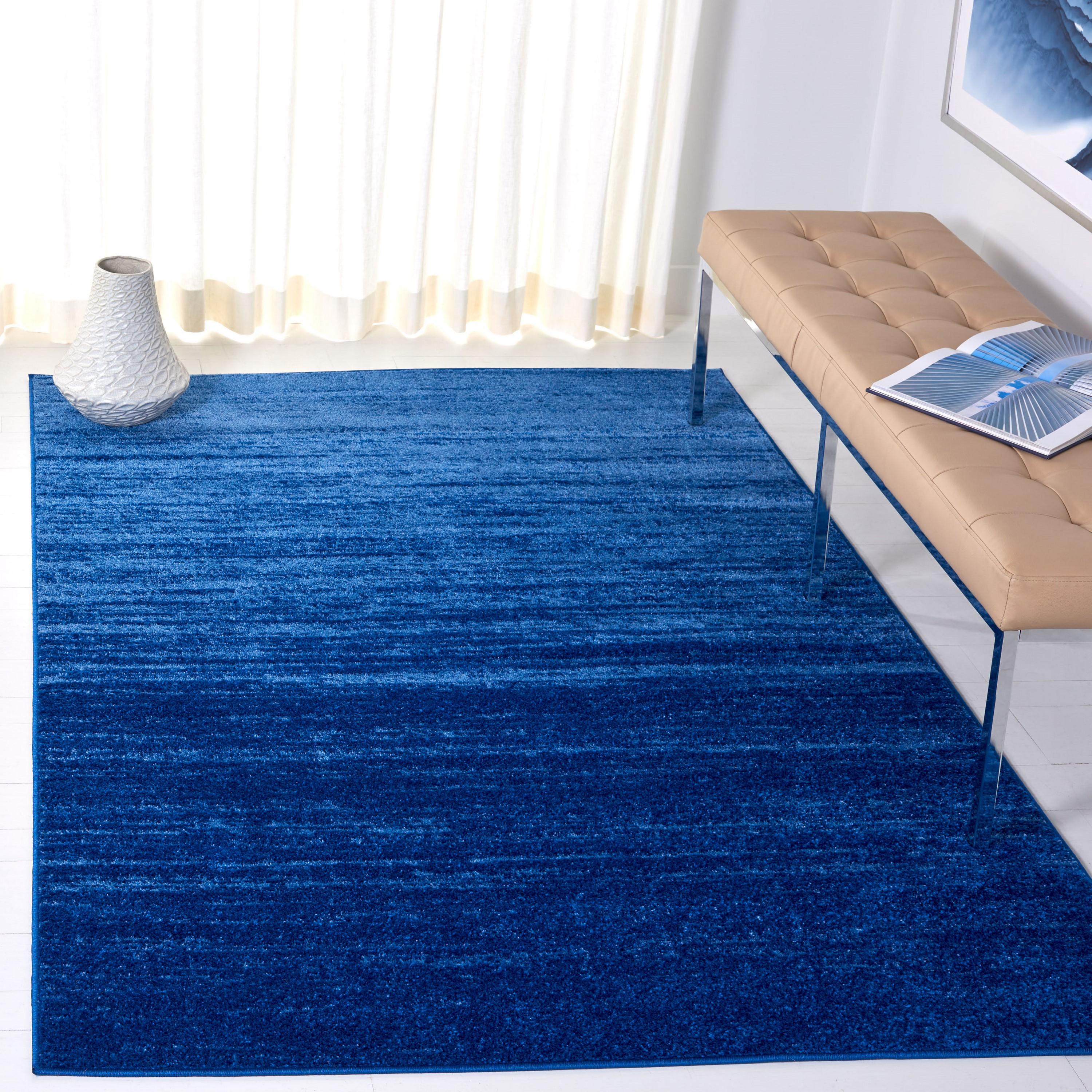 Adirondack ADR113 Machine Made Indoor Area Rug - Light Blue/Dark Blue - 6'x6' - Safavieh