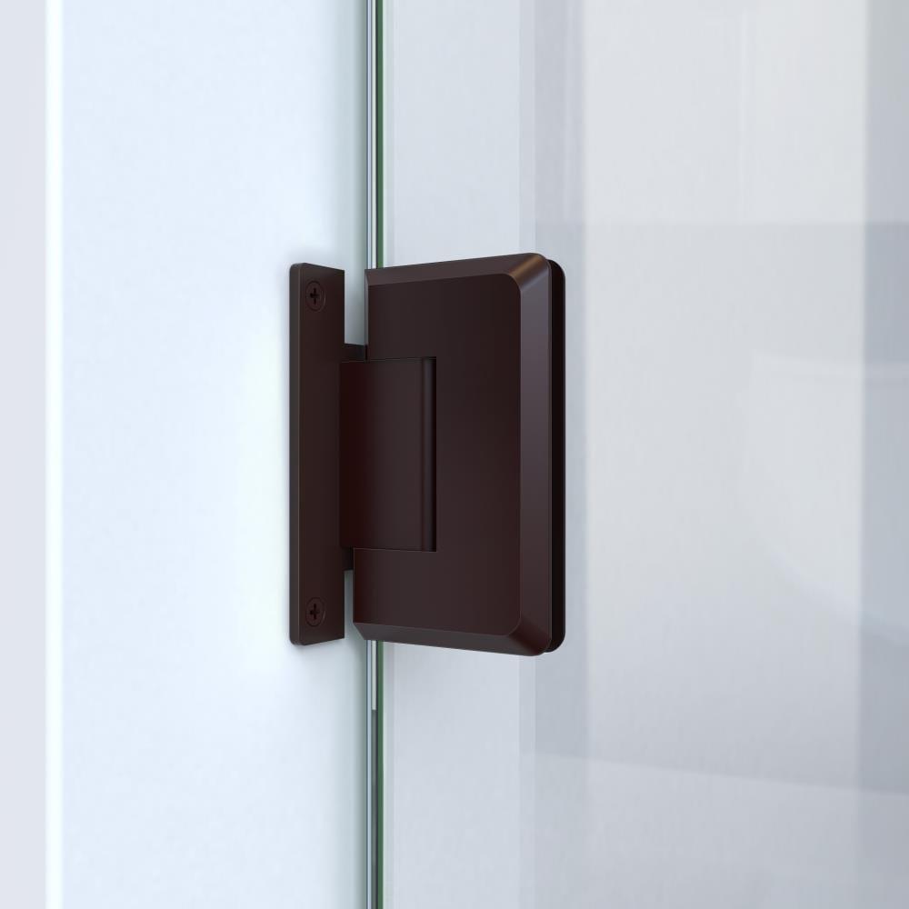 Scottsdale Oil-Rubbed Bronze Frameless Hinged Shower Door with Clear Glass