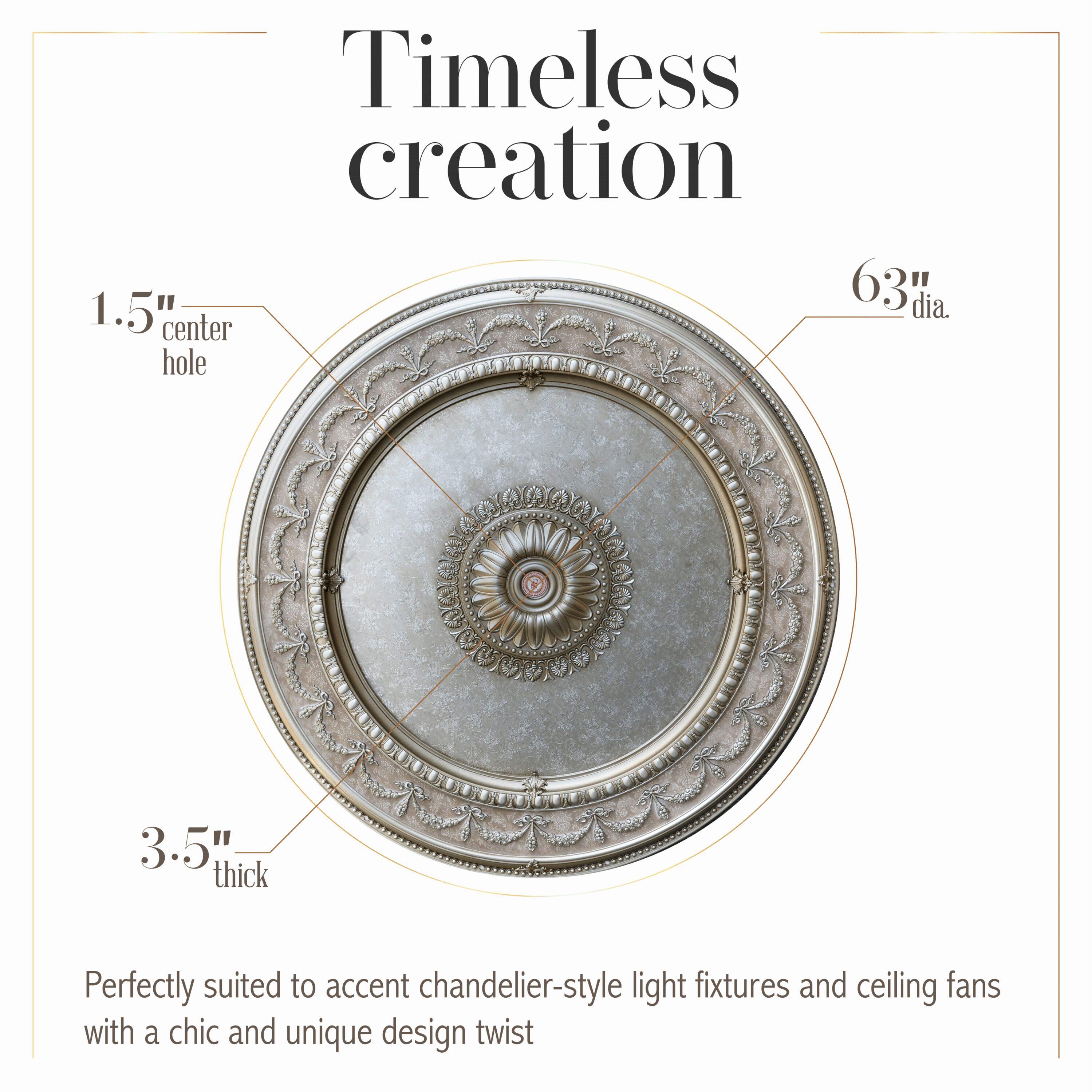 AFD Home 10782962 Round Ceiling Medallion, Champagne - Large