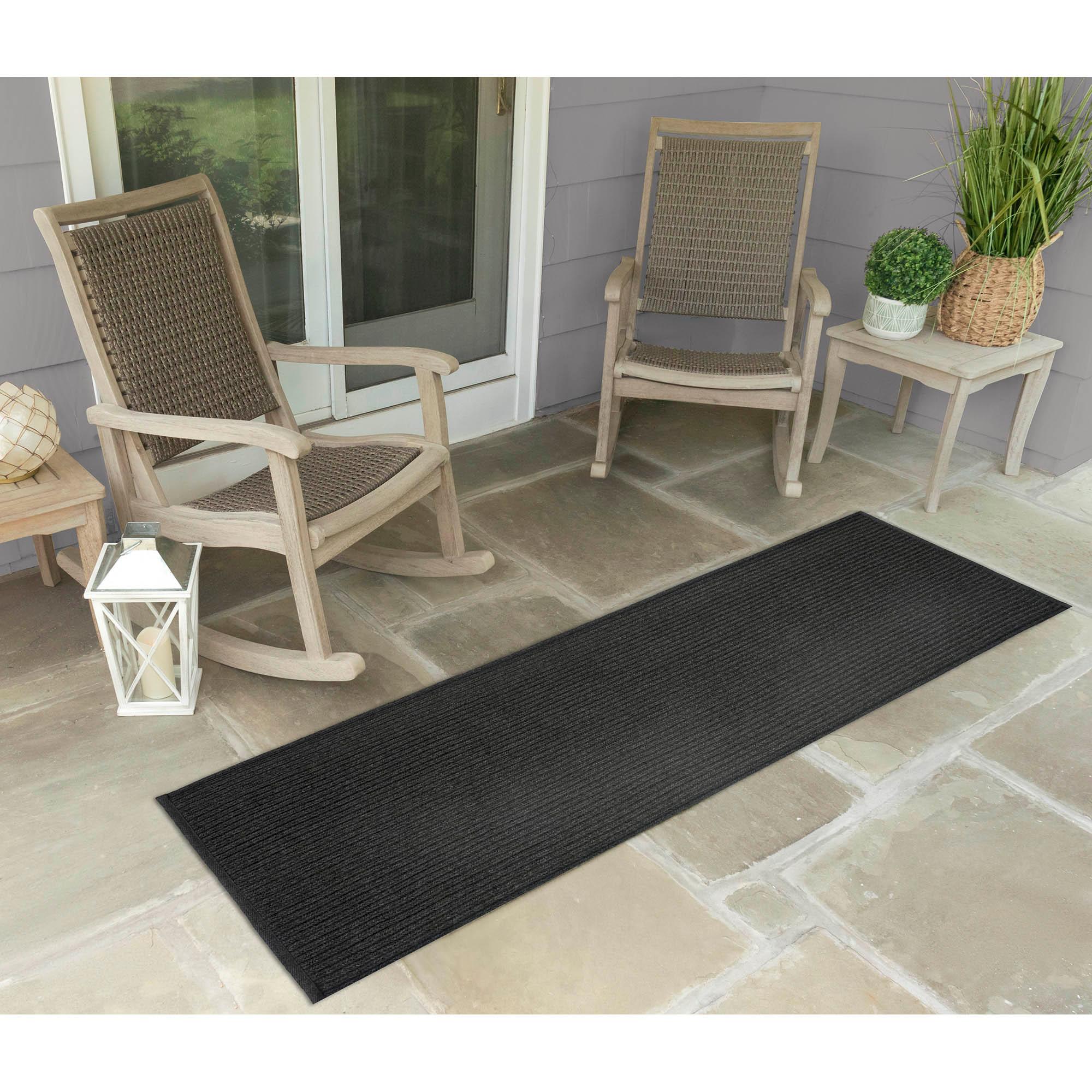 Liora Manne Calais Solid Indoor/Outdoor Rug Green 3'6" x 5'6"