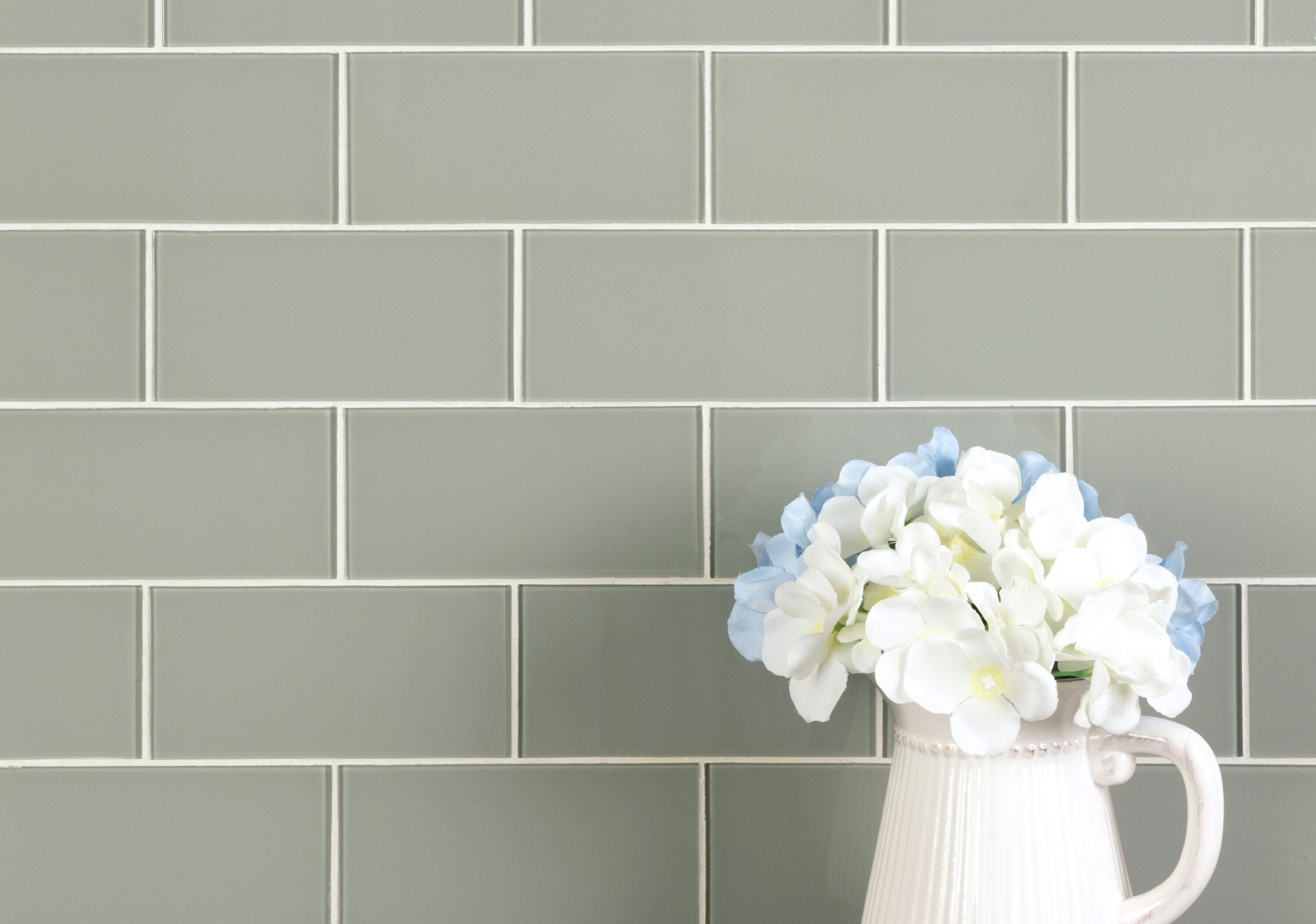 3'' W x 6'' L Glass Peel and Stick Subway Tile