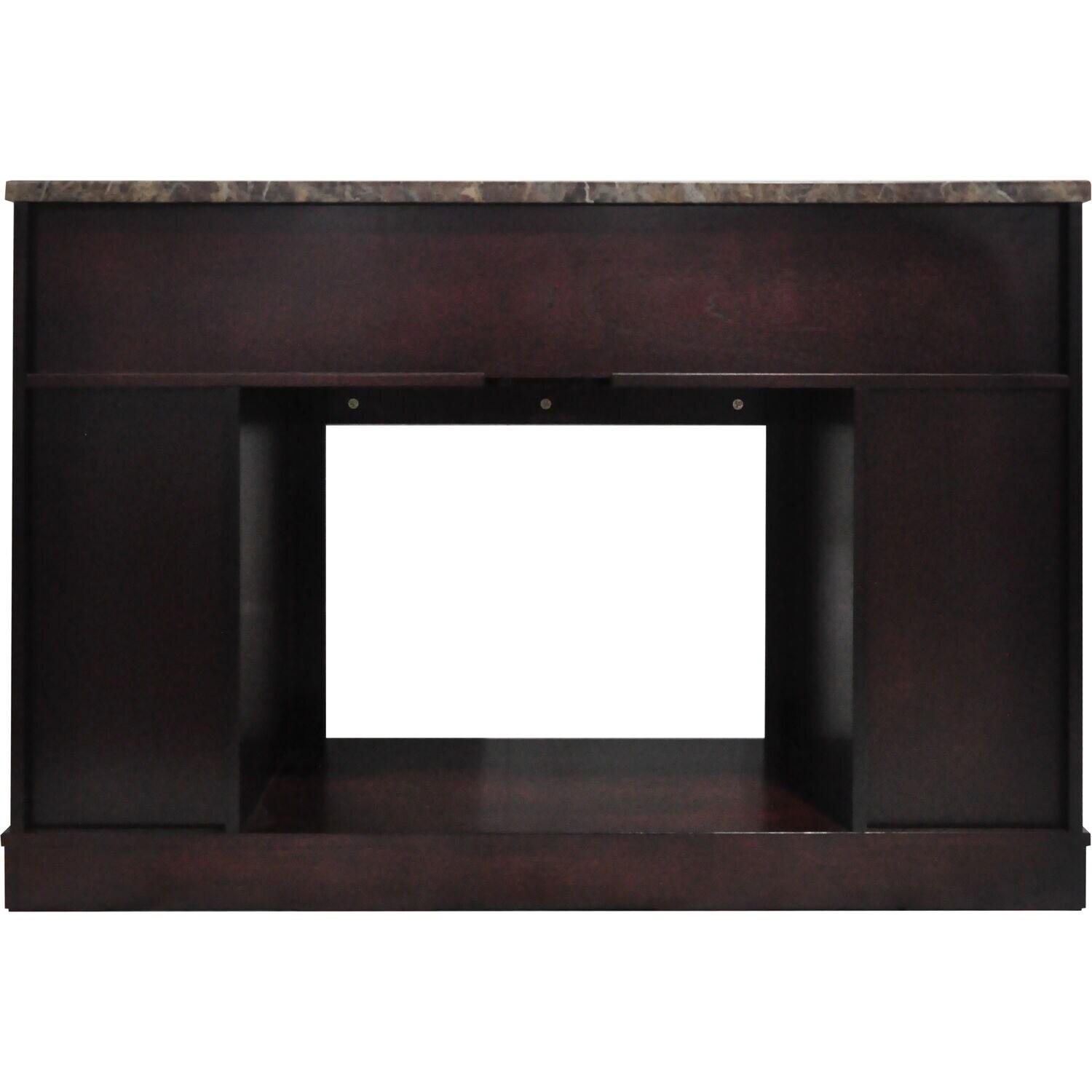 Cambridge Seville Freestanding Fireplace Mantel TV Stand with Storage Shelves and 1500W Electric Heater Insert